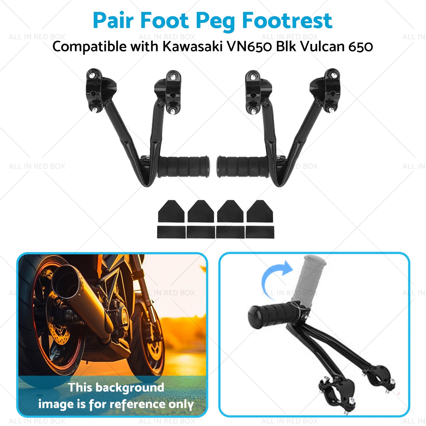 {{ Rear Passenger Foot Peg Bracket Suitable For Kawasaki VN650 2015 Blk Vulcan 650 }} - Buy Car Parts Online at {{ Kaka Auto Parts }}.