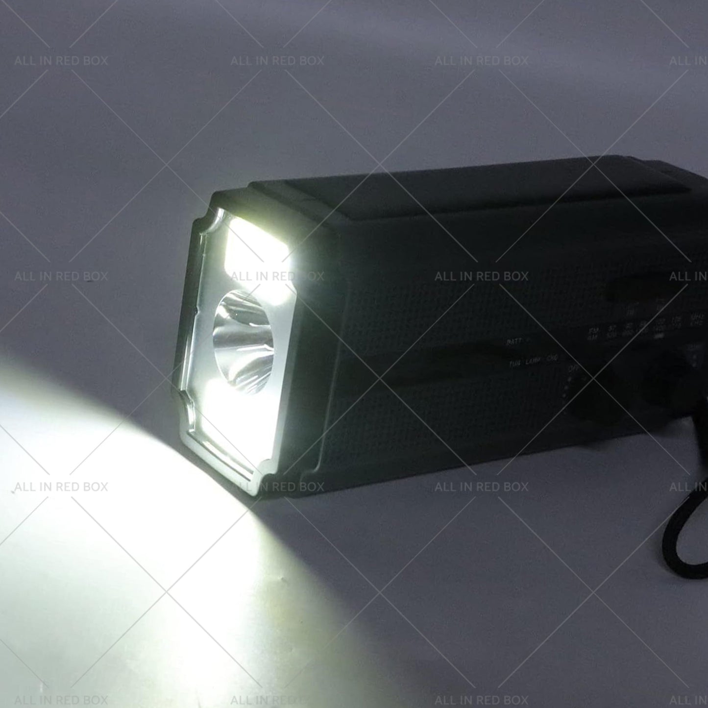 {{ Solar Hand Crank Radio Emergency Weather 5000mAh Power Bank Flash Light Black }} - Buy Car Parts Online at {{ Kaka Auto Parts }}.
