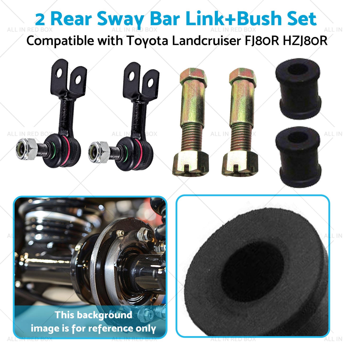 2 Set Rear Sway Bar LinkBush Suitable for 92-19 Toyota Landcruiser FJ80R HZJ80R