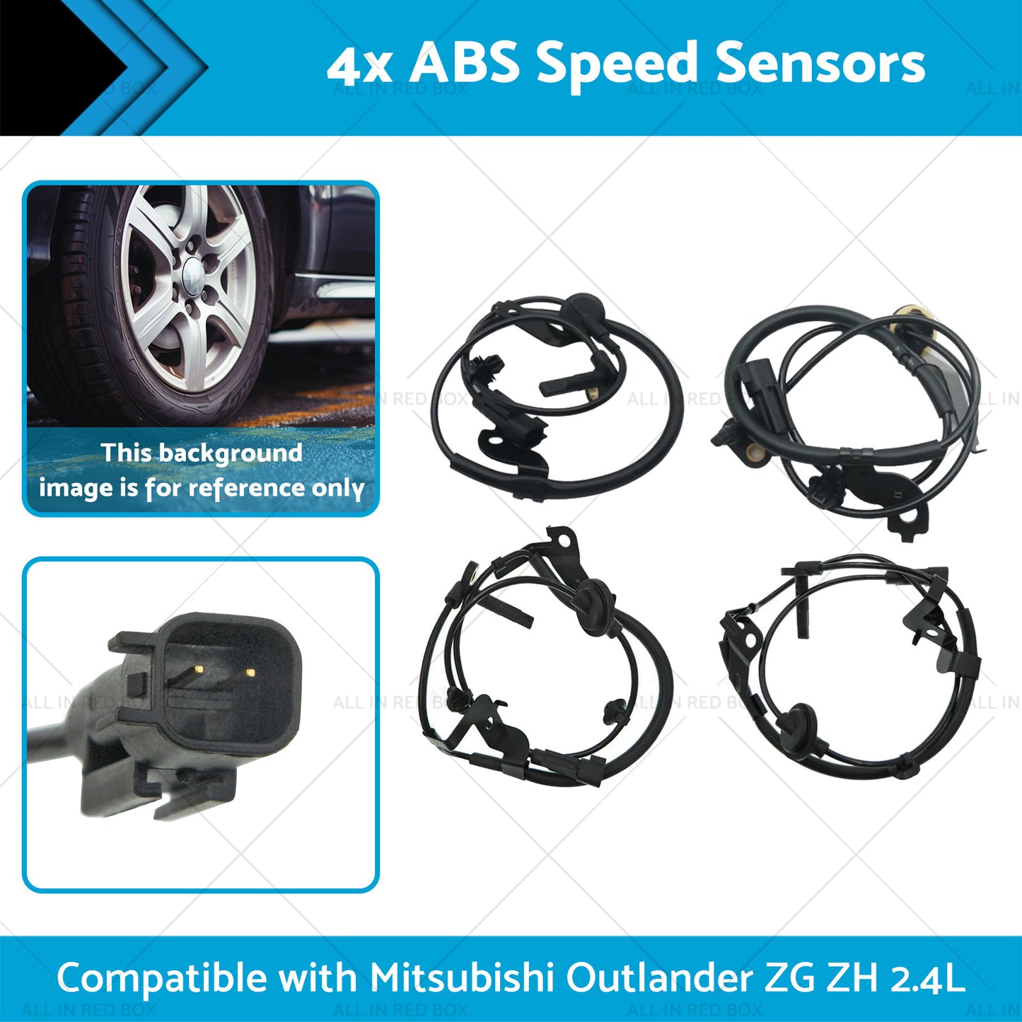{{ 4670A576 4x ABS Speed Sensors Suitable for Mitsubishi Outlander ZG ZH 2. 4L 06-12 }} - Buy Car Parts Online at {{ Kaka Auto Parts }}.