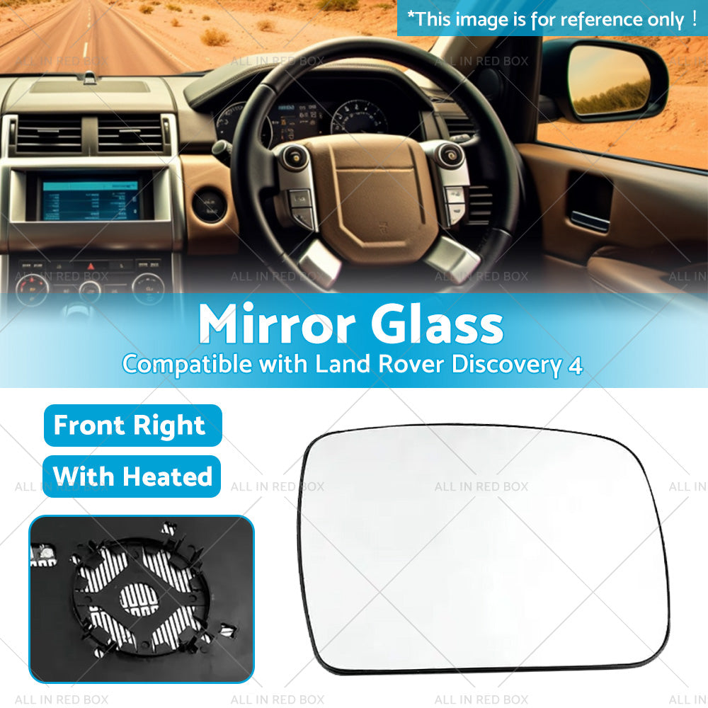 {{ Right Side Mirror Glass Suitable for Land Rover Discovery 4 2009 -2013 w Heated }} - Buy Car Parts Online at {{ Kaka Auto Parts }}.