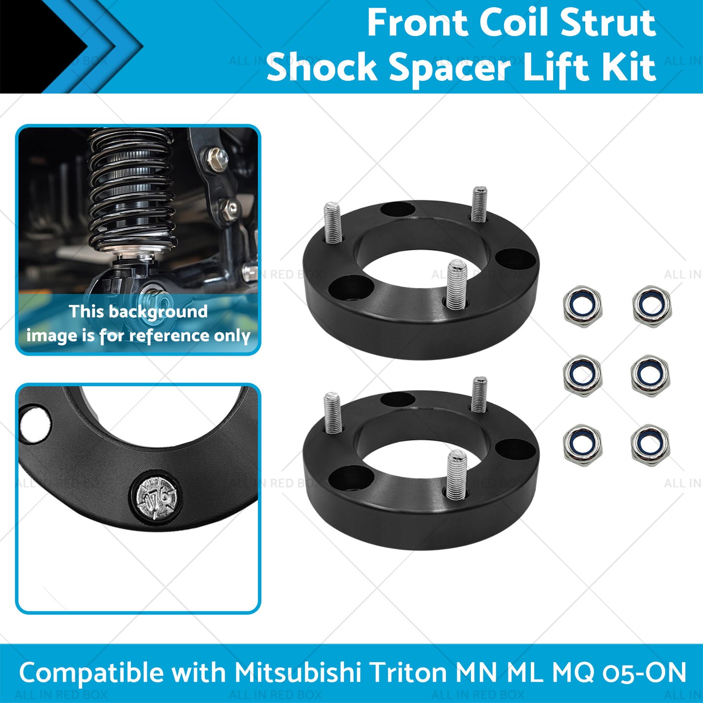 25mm Front Coil Spacer Kit Suitable For Mitsubishi Triton MN ML MQ 2005-ON