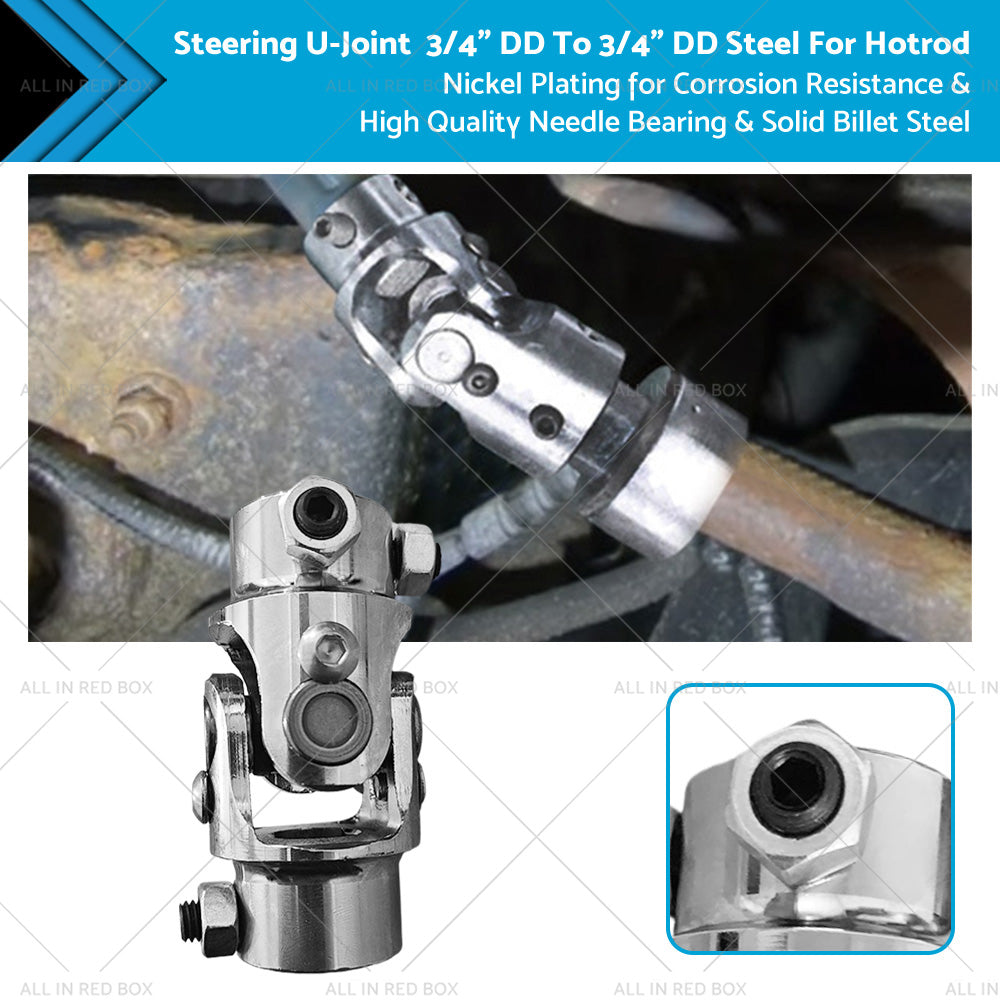 Steering Universal Uni U-Joint 3 or 4 inch Dd To 3 or 4 inch Dd Double D Steel For Hotrod AU