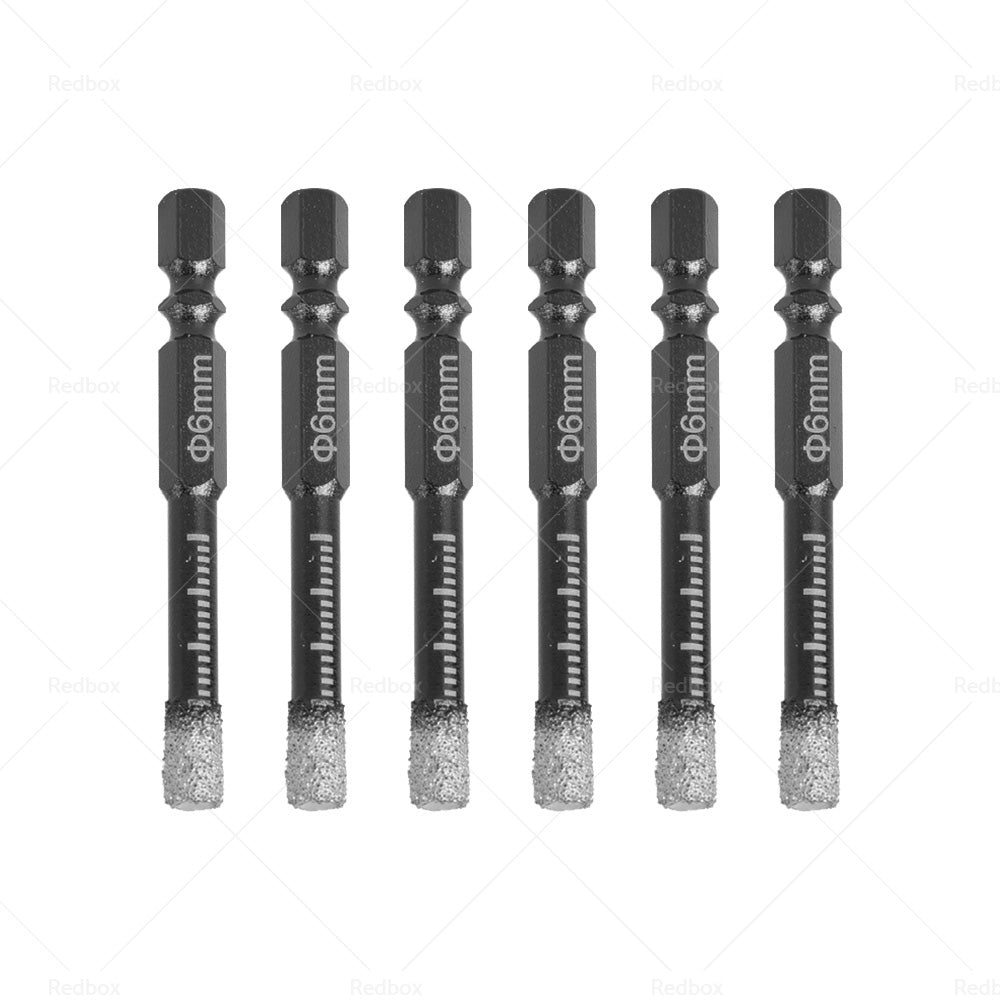 5x Dry Diamond Drill Bit 6mm For Porcelain Granite Tile Glass Ceramics Marble