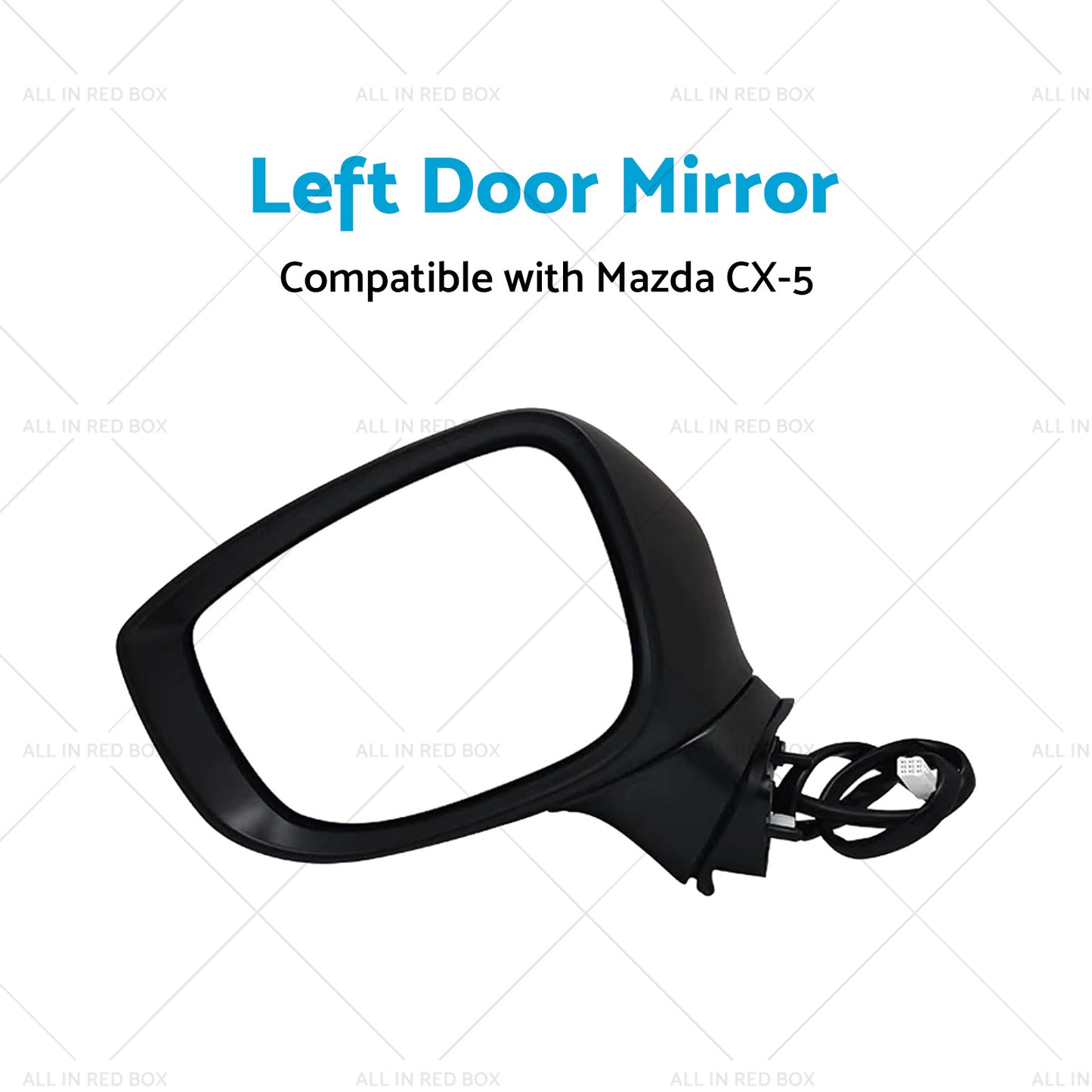 {{ Left Door Mirror Suitable for Mazda CX-5 2017 Onward With BlindSpot Blinker Red }} - Buy Car Parts Online at {{ Kaka Auto Parts }}.