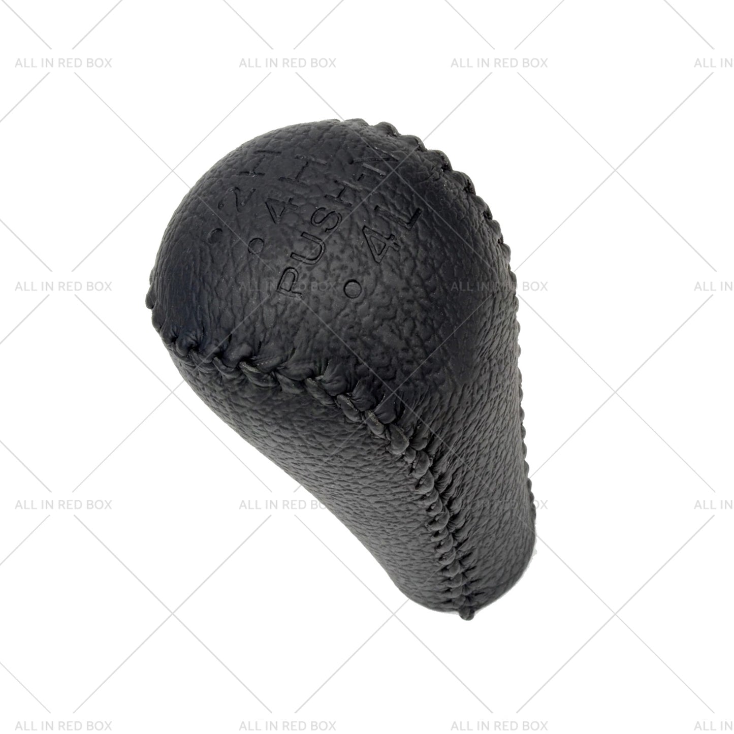 Black 2x Leather Transfer Case and Gear Shift Knobs Suitable for Nissan Patrol GQ GU