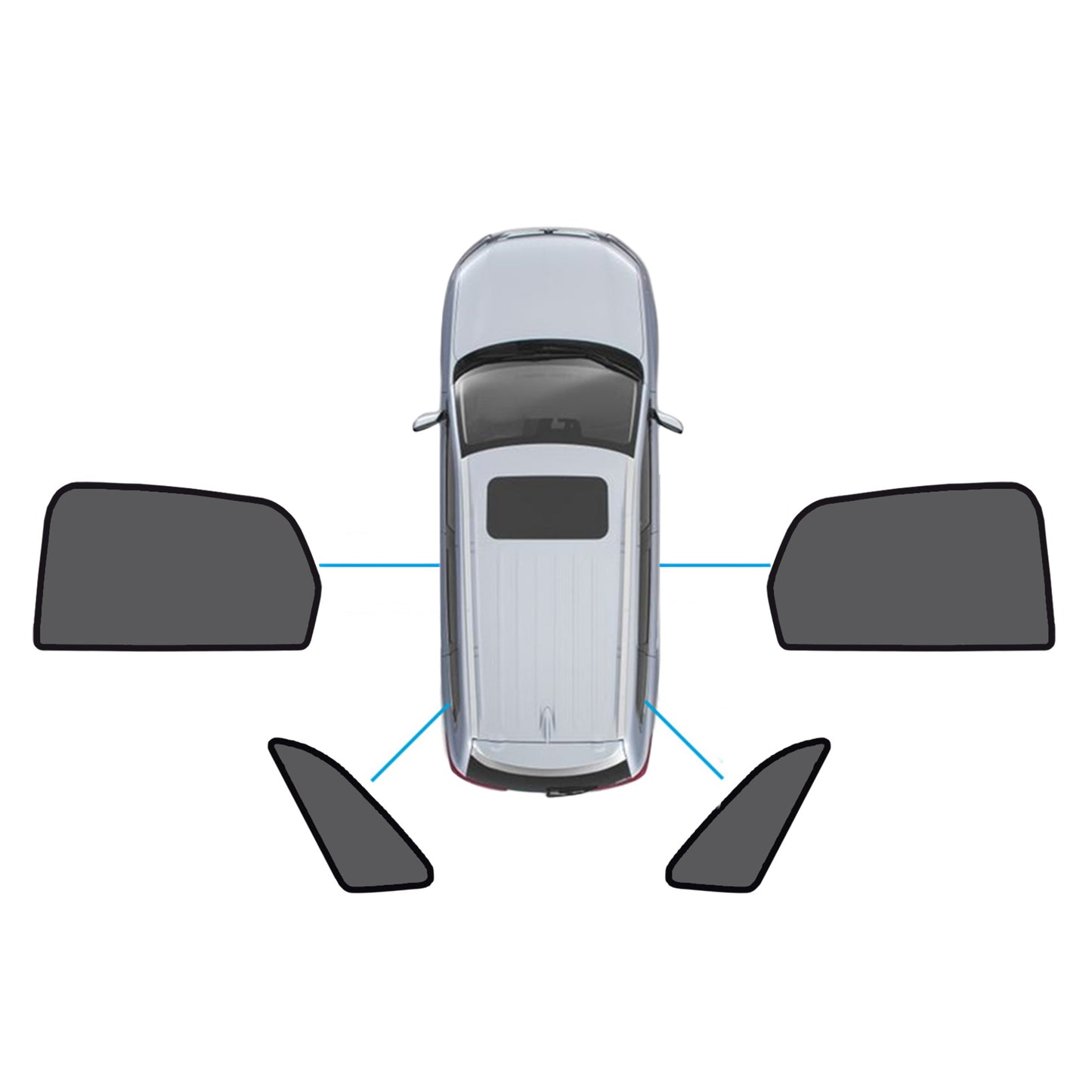 Magnetic Mesh Sun Blind Shades Suitable for Audi Q3 RS Q3 2019-2025