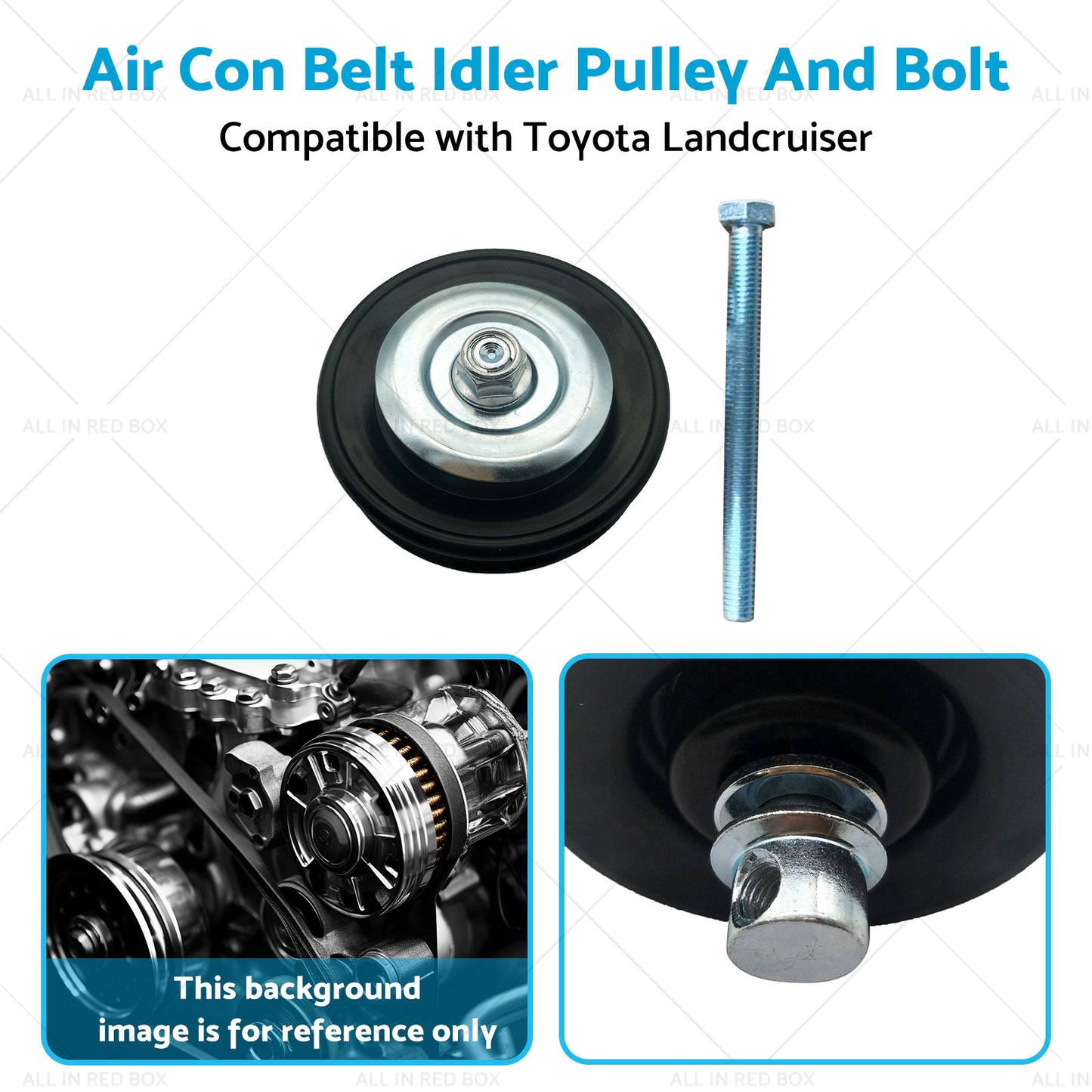 {{ Air Con Belt Idler Pulley And Bolt Suitable for Landcruiser HZJ80 HZJ105 90-99 }} - Buy Car Parts Online at {{ Kaka Auto Parts }}.