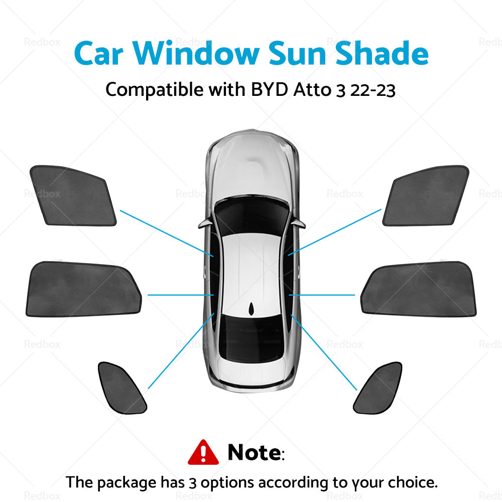 Magnetic Car Rear Port Window Sun Shade Blind Mesh Suitable For BYD Atto 3 22-24