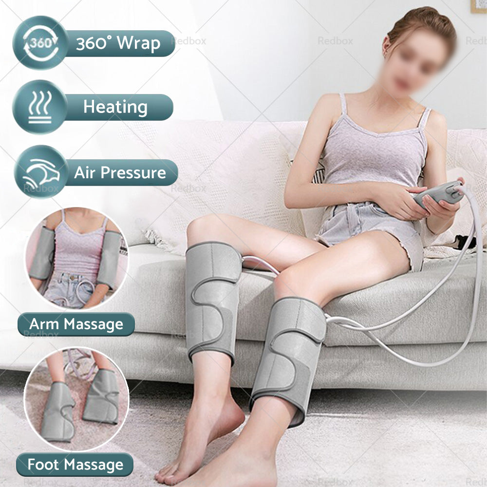Leg and Foot Massager With Heat Compression Calf Thigh Massage Muscles Relax Wraps