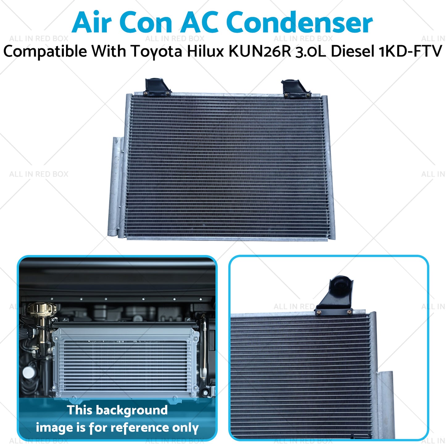 {{ Air Con AC Condenser Suitable for Toyota Hilux KUN26R 3.0L Diesel 1KD-FTV 05-15 }} - Buy Car Parts Online at {{ Kaka Auto Parts }}.