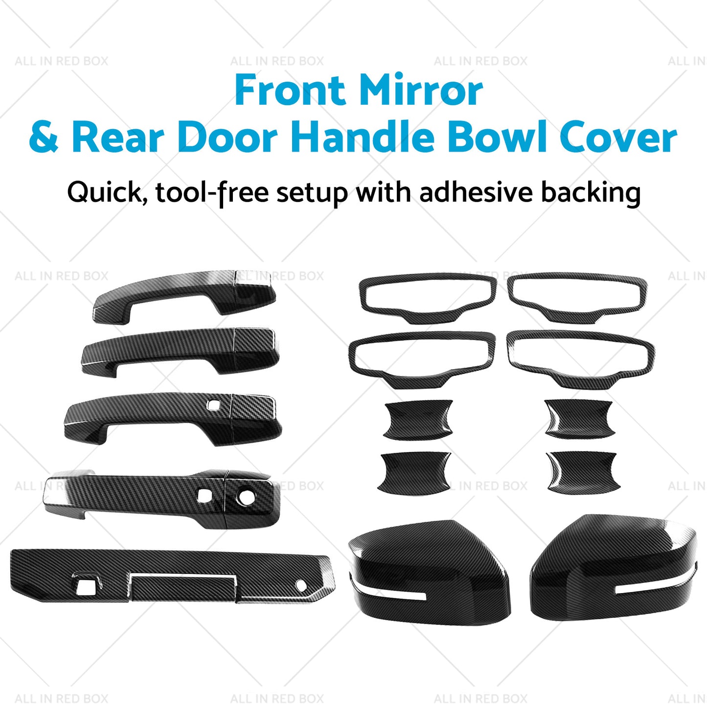 Front Mirror & Rear Door Handle Bowl Cover Suitable For Mitsubishi Triton 23-25