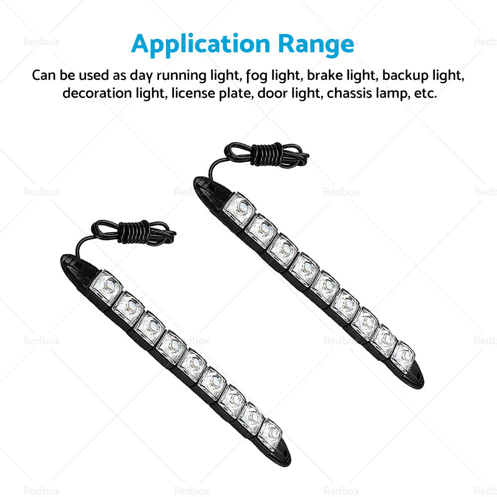 {{ 2PCS 9 LED DRL Fog Driving Daylight Daytime Running Light Car Auto Head Lamp }} - Buy Car Parts Online at {{ Kaka Auto Parts }}.