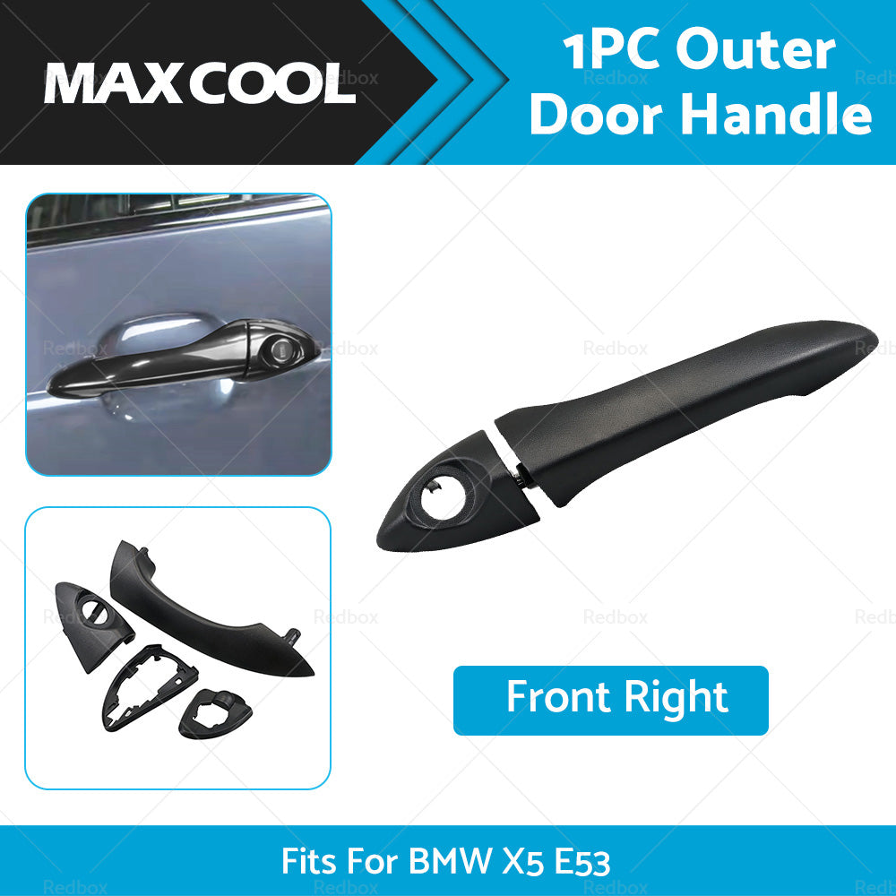 {{ Outer Door Handle Front Right Side RHD For BMW X5 E53 2000-2005 2006 Dumb Black }} - Buy Car Parts Online at {{ Kaka Auto Parts }}.