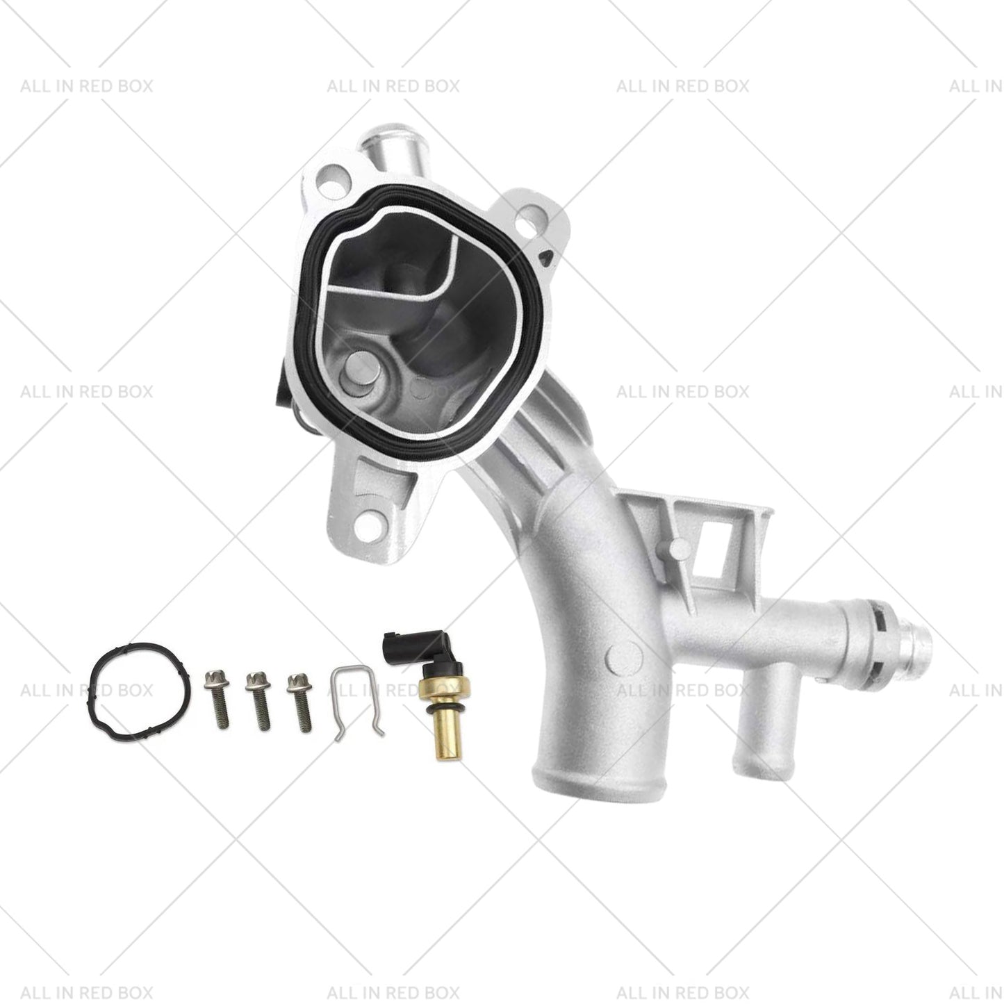 {{ Water Outlet Thermostat Housing Aluminum Suitable for Chevy Cruze 1. 4L 11-18 }} - Buy Car Parts Online at {{ Kaka Auto Parts }}.
