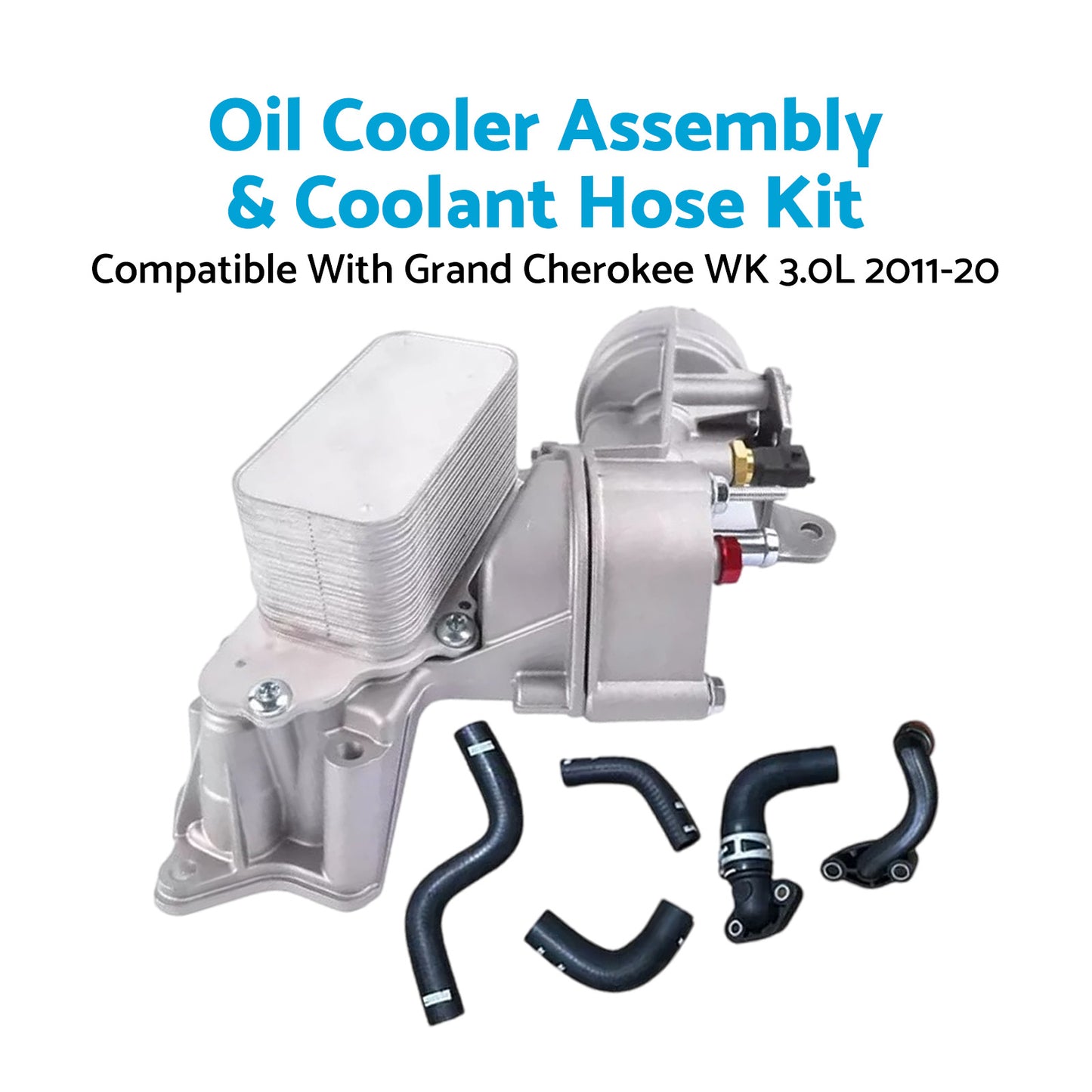 {{ Complete Oil Cooler Assembly Suitable For Jeep WK2 3.0L EcoDiesel 68269916AB }} - Buy Car Parts Online at {{ Kaka Auto Parts }}.