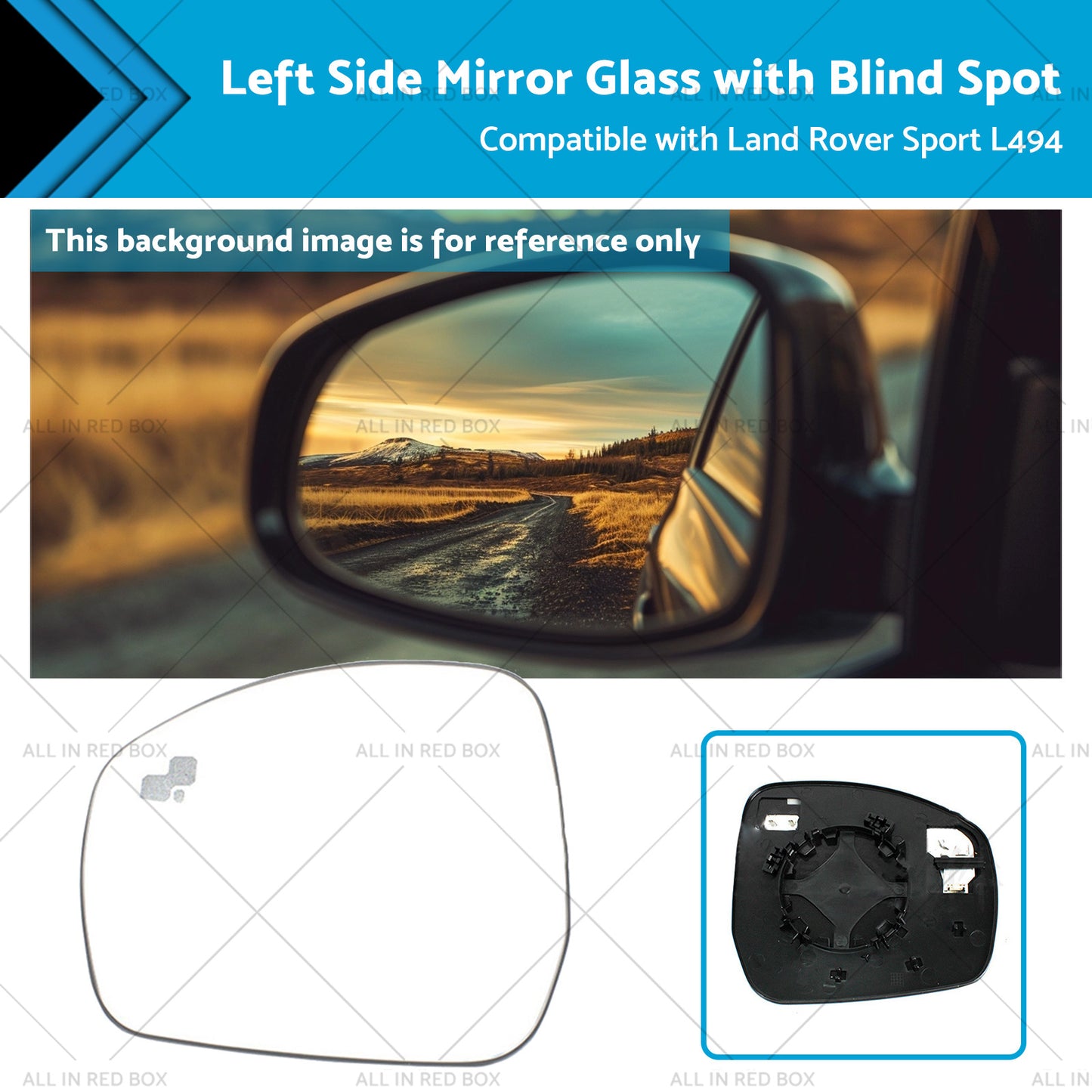 {{ Left Side Mirror Glass with Blind Spot Suitable for Land Rover Sport L494 14-21 }} - Buy Car Parts Online at {{ Kaka Auto Parts }}.