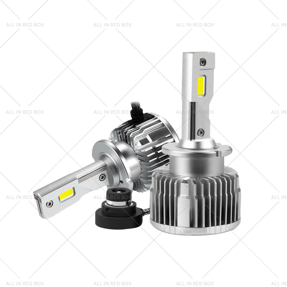 {{ Pair of D2S LED Headlight Bulbs HID Conversion Kit 6000K White Plug and Play 90W }} - Buy Car Parts Online at {{ Kaka Auto Parts }}.