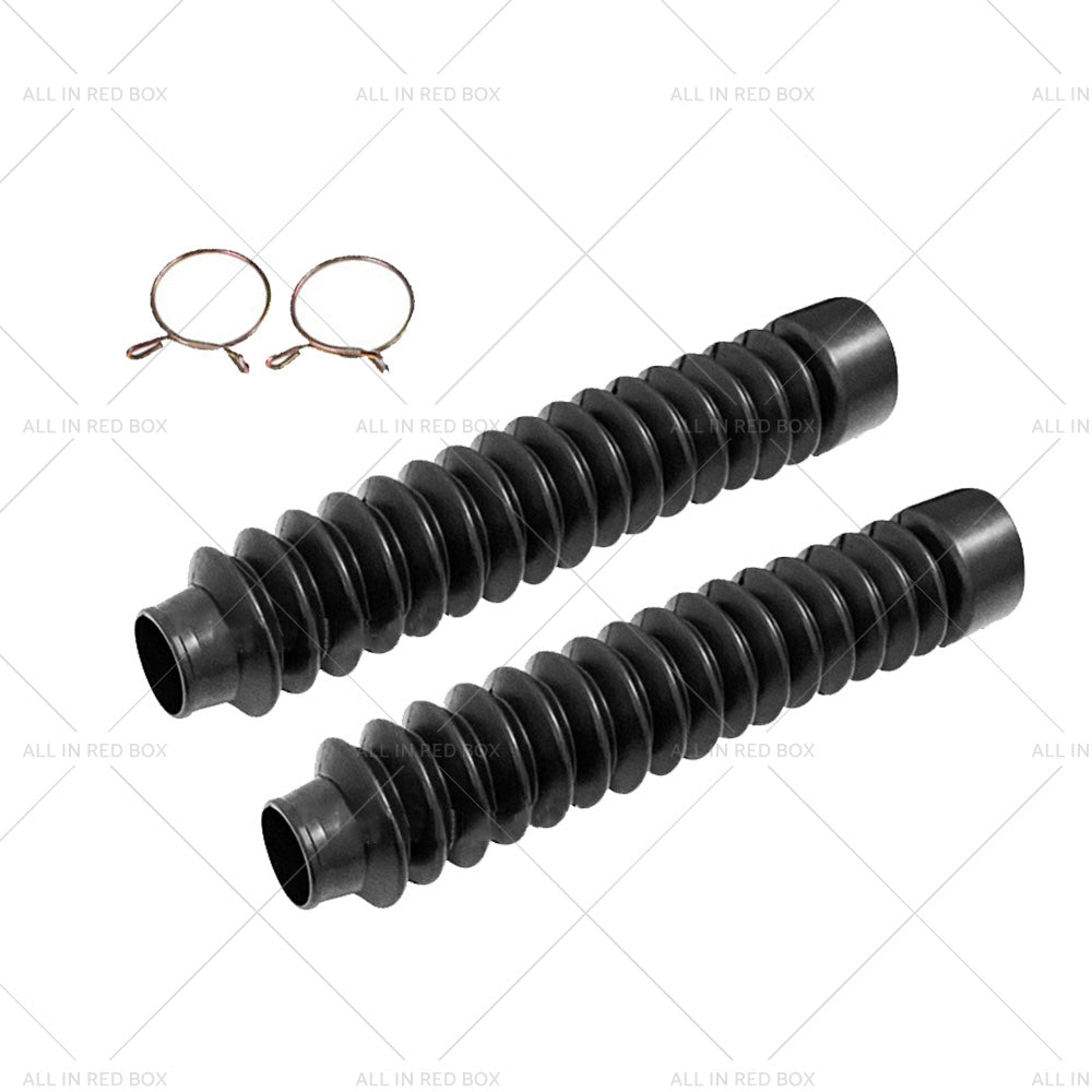 Motorcycle Rubber Front Fork Cover Dust Gaiters Gaitor Boot Shock Absorber Black