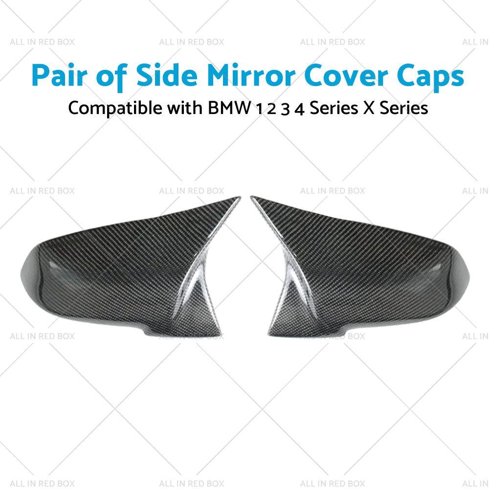 {{ Carbon Fibre Side Mirror Cover Caps Suitable for BMW F20 F21 F22 Series 1 2 3 4 }} - Buy Car Parts Online at {{ Kaka Auto Parts }}.