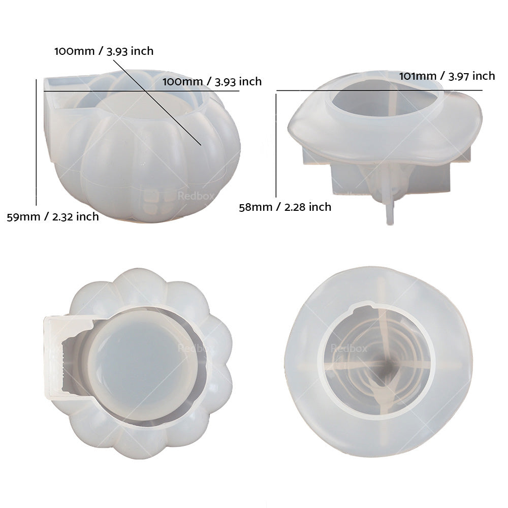 Pumpkin Jar Silicone Mold DIY Storing Candy Container Resin Epoxy Casting Craft