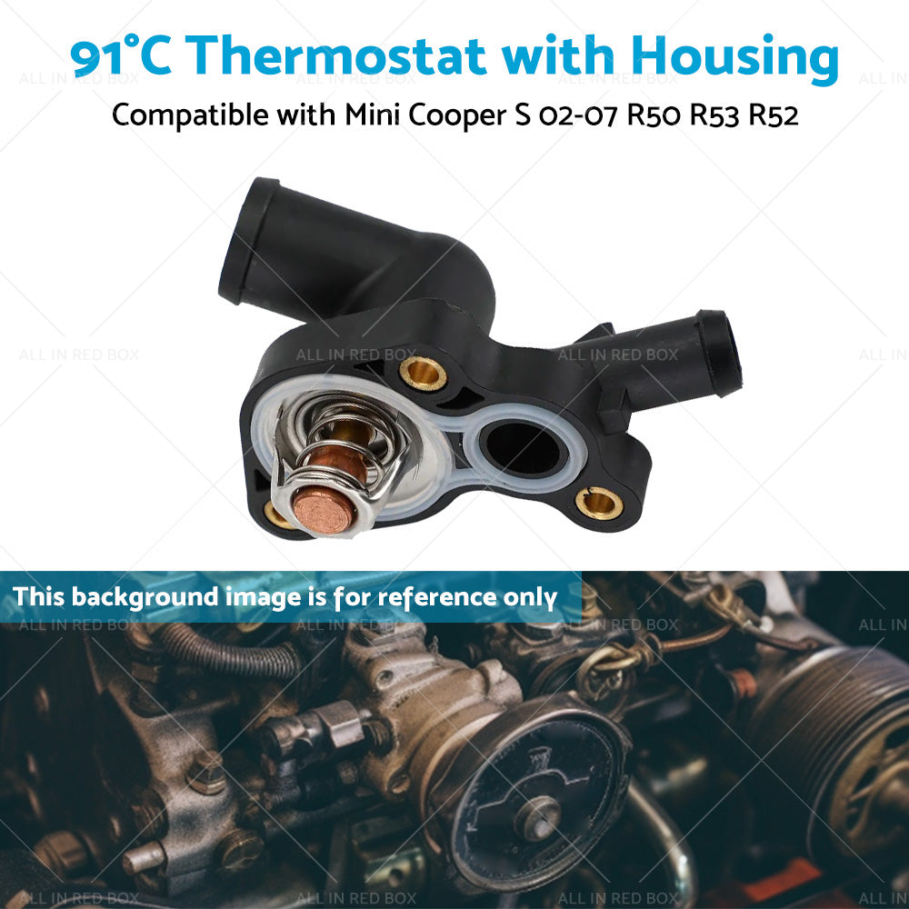 {{ 91隆茫C Thermostat w Housing Suitable for Mini Cooper S R50 R53 R52 11537512733 }} - Buy Car Parts Online at {{ Kaka Auto Parts }}.