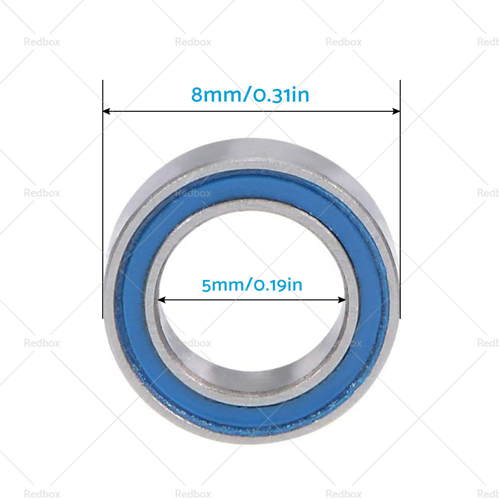 1/10x 5x8x2. 5mm Bearings PTFE Rubber Seals RC 2728 4606 5114 1213 B020 MR85-2RS
