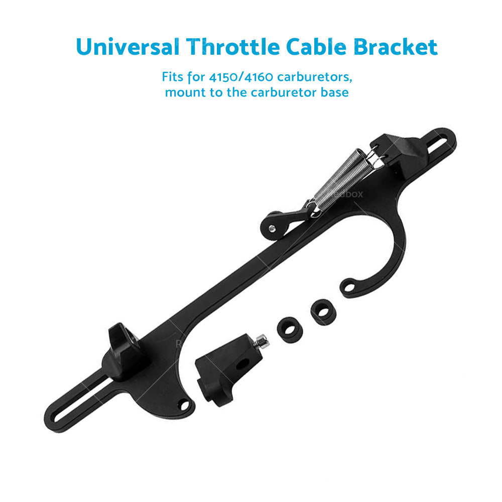 {{ Throttle Cable Bracket Carburetor Billet Aluminum Black Fits For Carb 4150 4160 }} - Buy Car Parts Online at {{ Kaka Auto Parts }}.