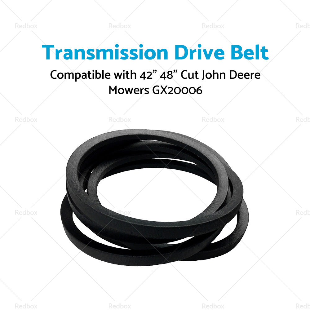 Transmission Drive Belt Suitbale For 42 inch 48 inch Cut John Deere Mowers GX20006 Black