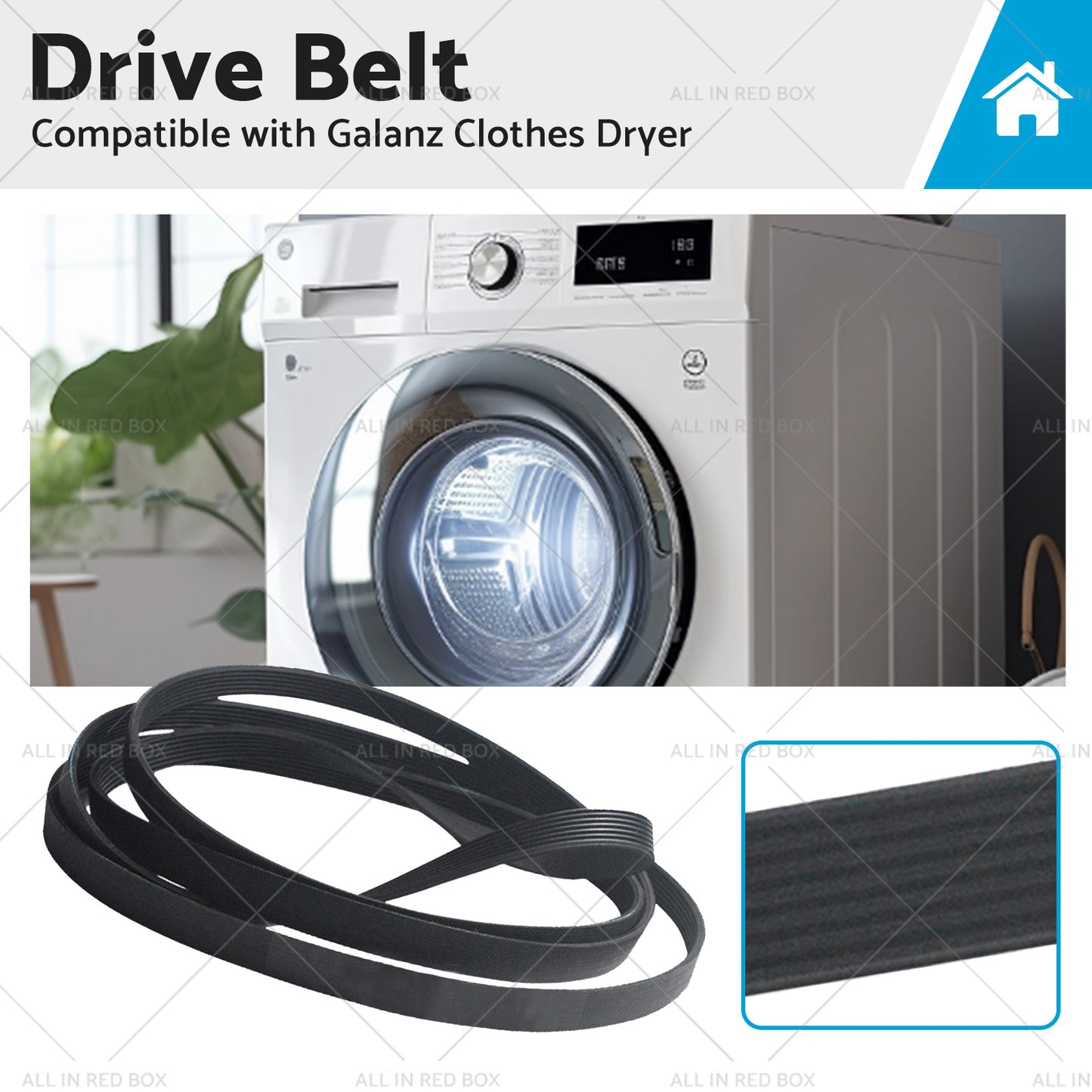 Drive Belt 7PH1915 Suitable for Galanz Clothes Dryer Rubber