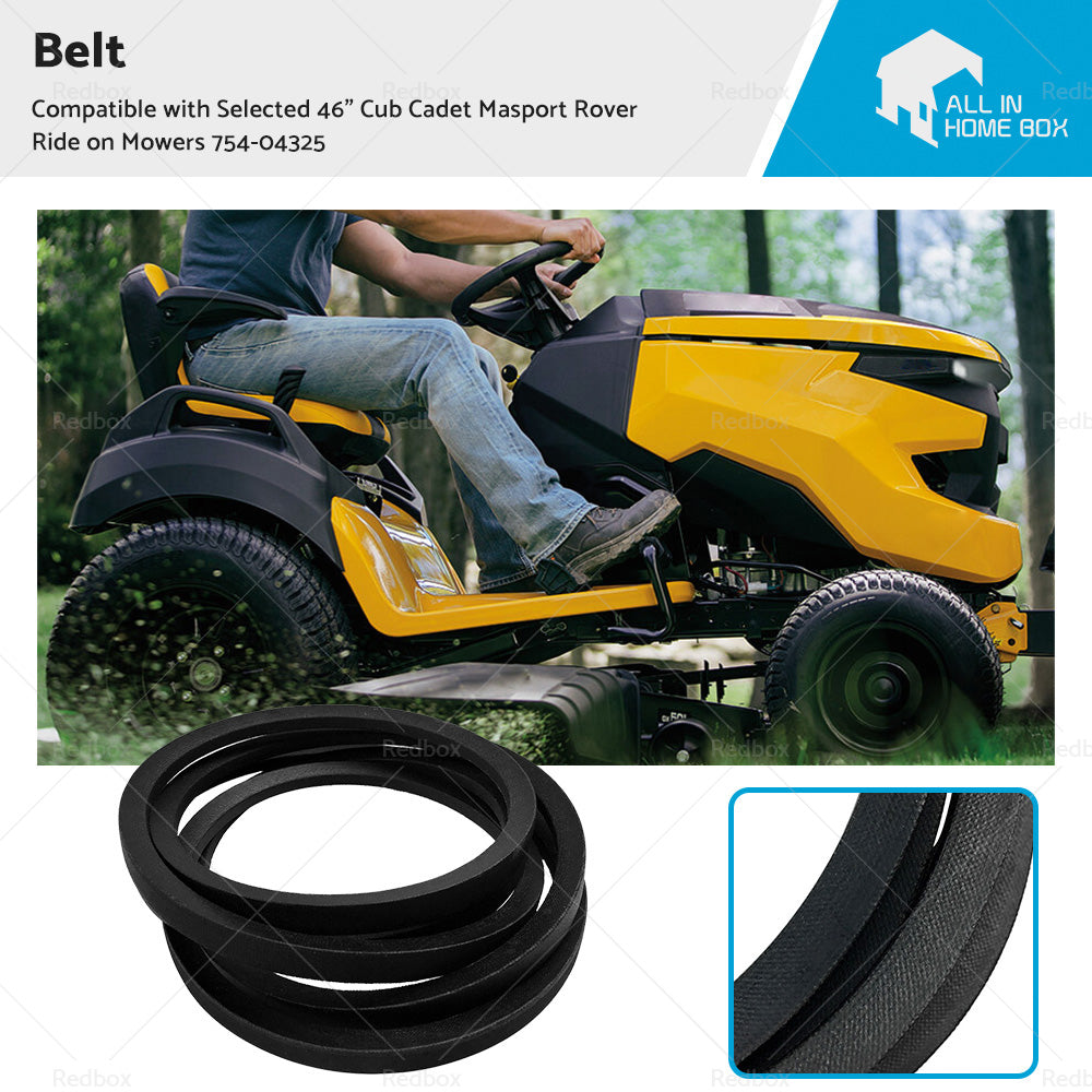 Belt Suitable For Selected 46 inch Cub Cadet Masport Rover Ride on Mowers 754-04325