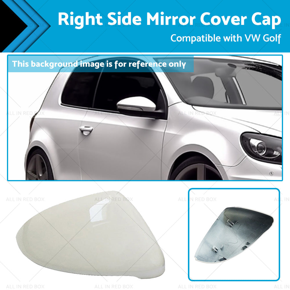 {{ Mirror Cover Cap Housing Suitable for VW Golf MK7 MK7.5 13-on Pure White RH }} - Buy Car Parts Online at {{ Kaka Auto Parts }}.