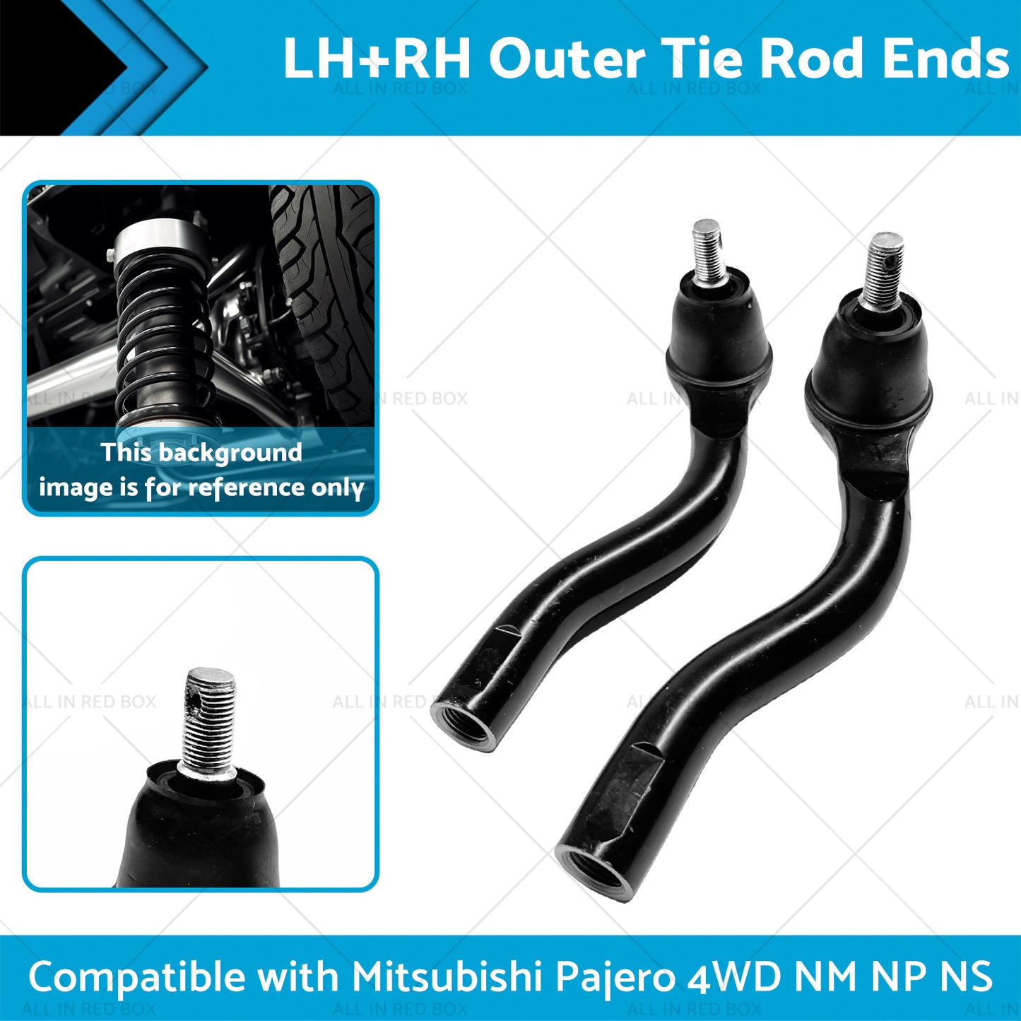 {{ LHRH Outer Tie Rod Ends Suitable for Mitsubishi Pajero Commercial Triton 4WD ML }} - Buy Car Parts Online at {{ Kaka Auto Parts }}.