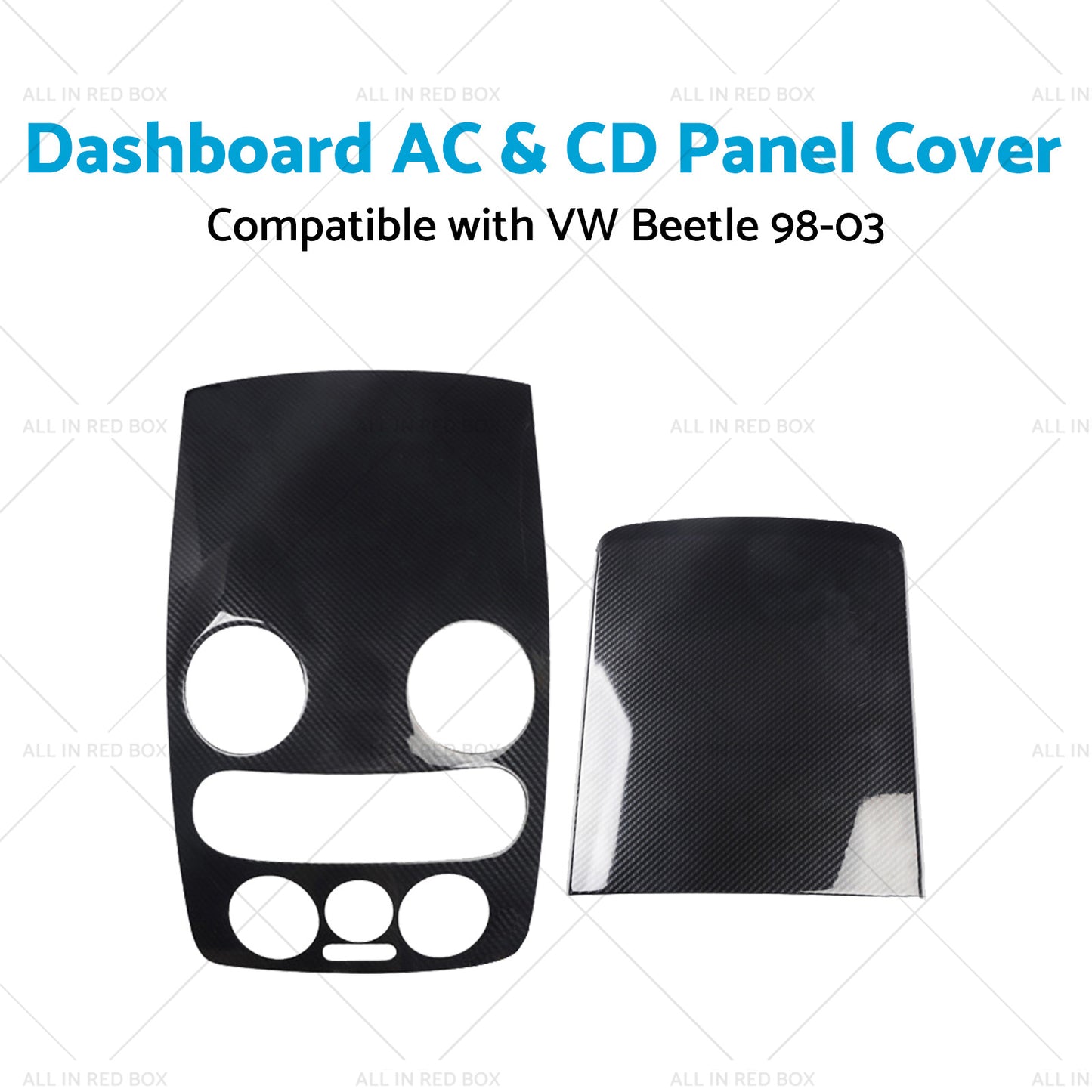 {{ Carbon Style Center Dashboard AC and CD Panel Cover Suitable For VW Beetle 98-03 }} - Buy Car Parts Online at {{ Kaka Auto Parts }}.