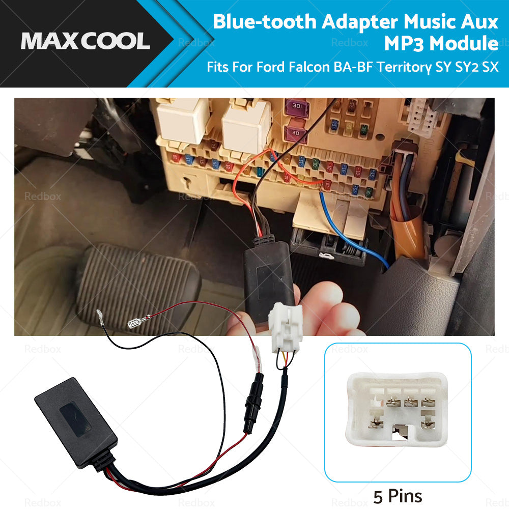 Blue-tooth Adapter Music Aux MP3 Module Fits For Ford Falcon BA-BF Territory SY