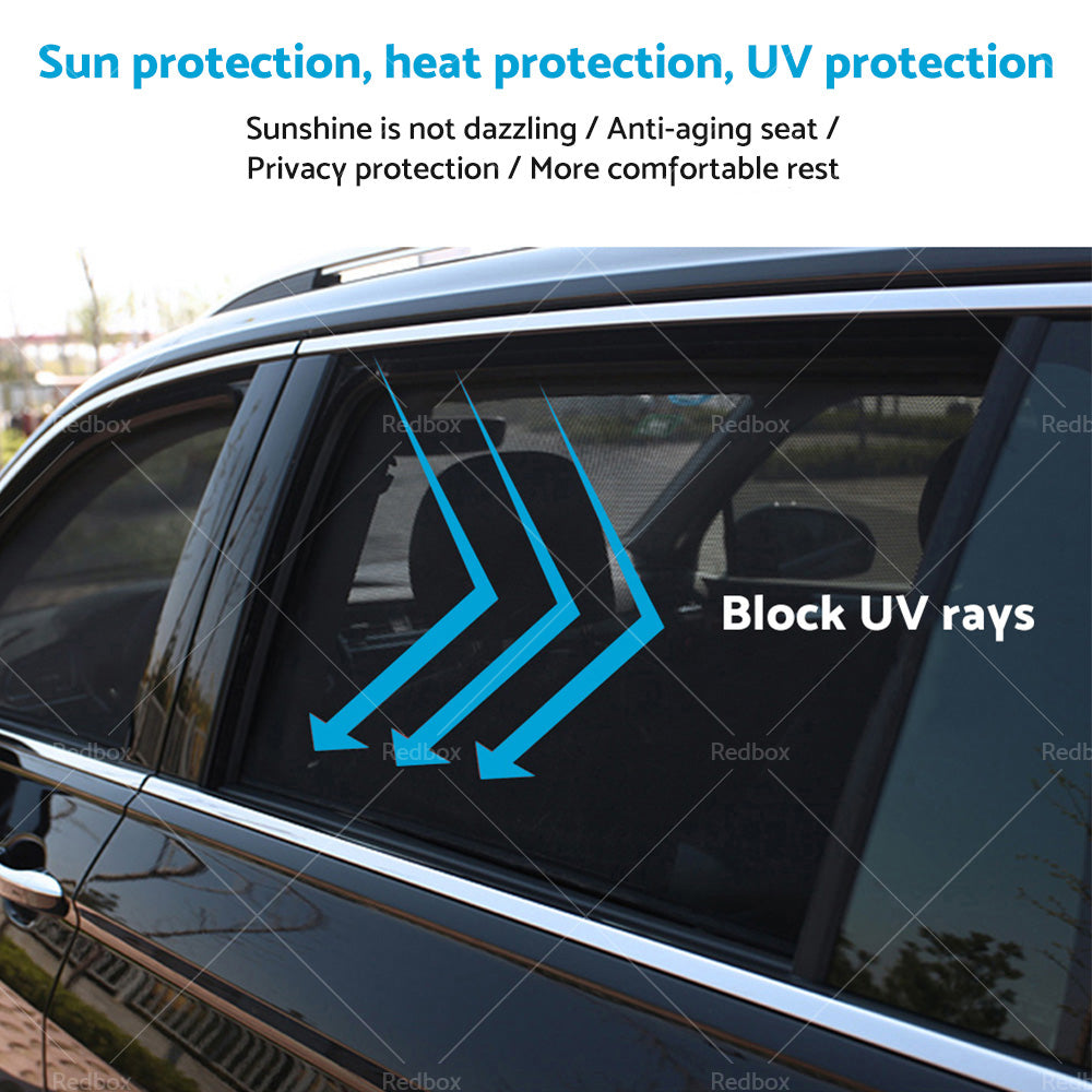 2PCS Rear Window Sun Shade Suitable for Ford Ranger 11-22 Car Sun Blind Mesh