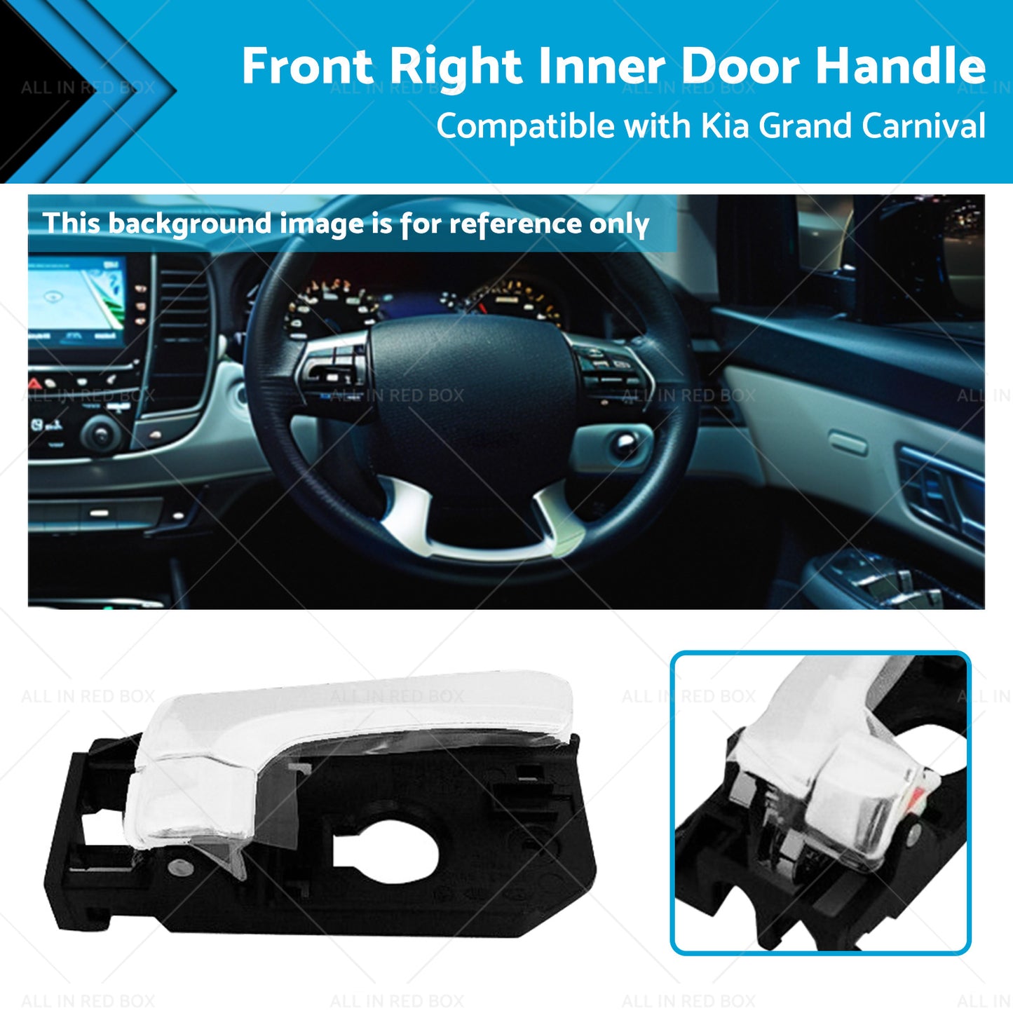 {{ Front Right Inner Door Handle Suitable for Kia Grand Carnival 2006-2014 RH }} - Buy Car Parts Online at {{ Kaka Auto Parts }}.