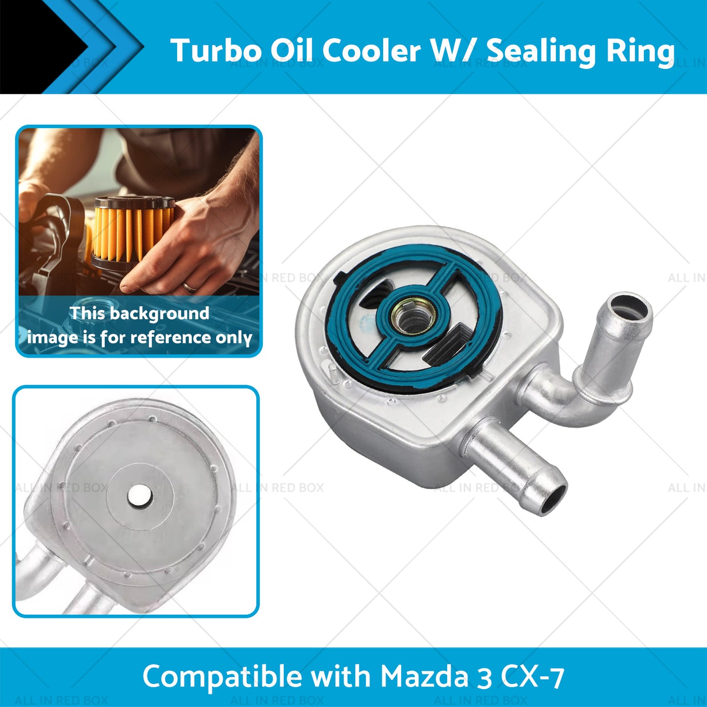 {{ LF6W14700A Turbo Oil Cooler W or Sealing Ring Suitable for Mazda 3 CX-7 03-14 }} - Buy Car Parts Online at {{ Kaka Auto Parts }}.