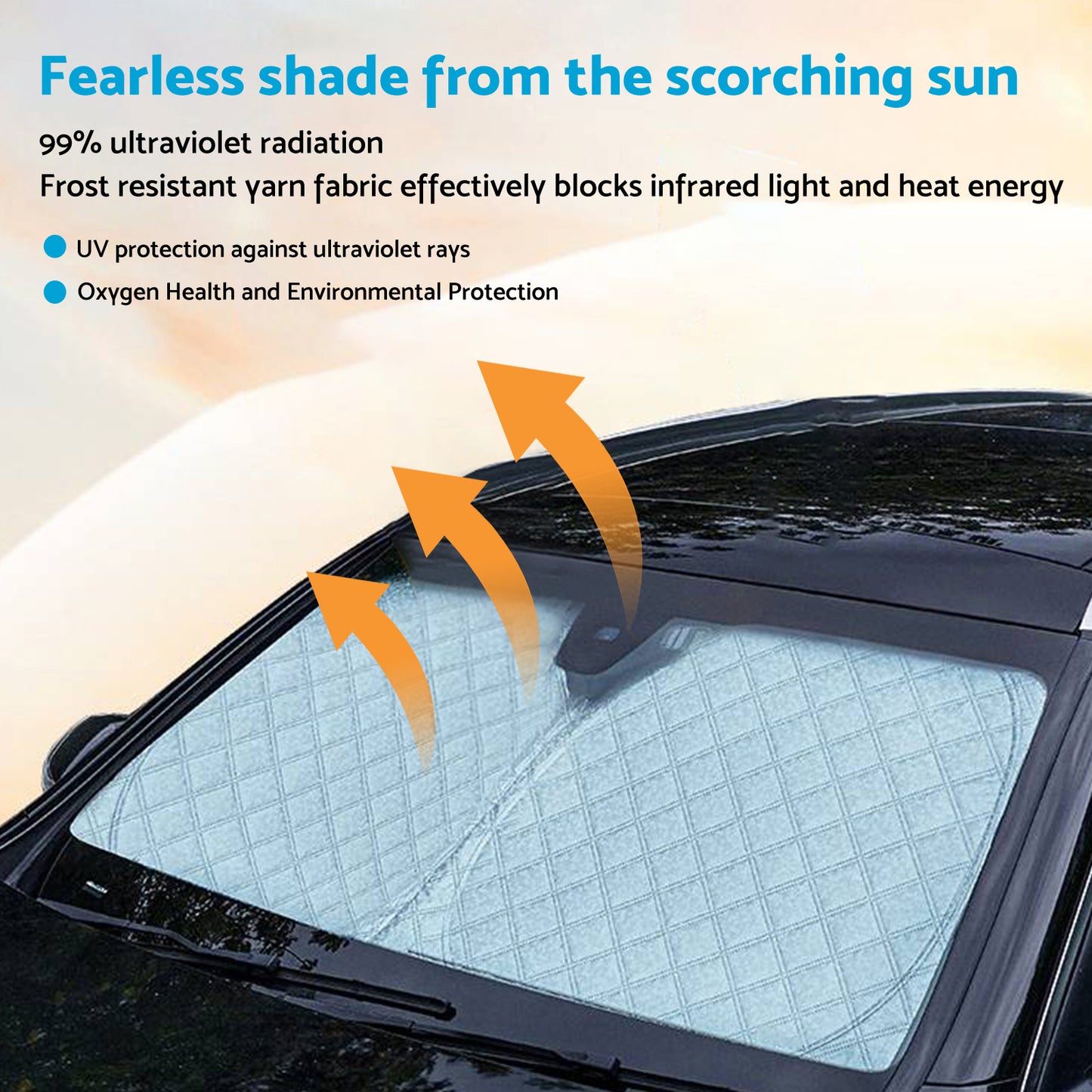 {{ 6 Layer Thick WindScreen Sun Shade Suitable For Toyota Hilux 15-24 UV Protection }} - Buy Car Parts Online at {{ Kaka Auto Parts }}.