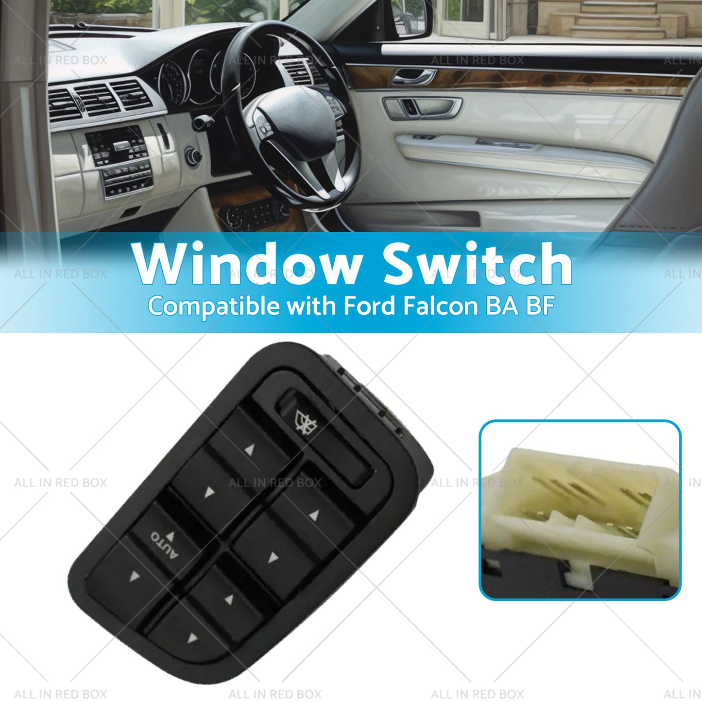 {{ Power Window Switch with Illumination Suitable for 2002-2008 Ford Falcon BA BF }} - Buy Car Parts Online at {{ Kaka Auto Parts }}.