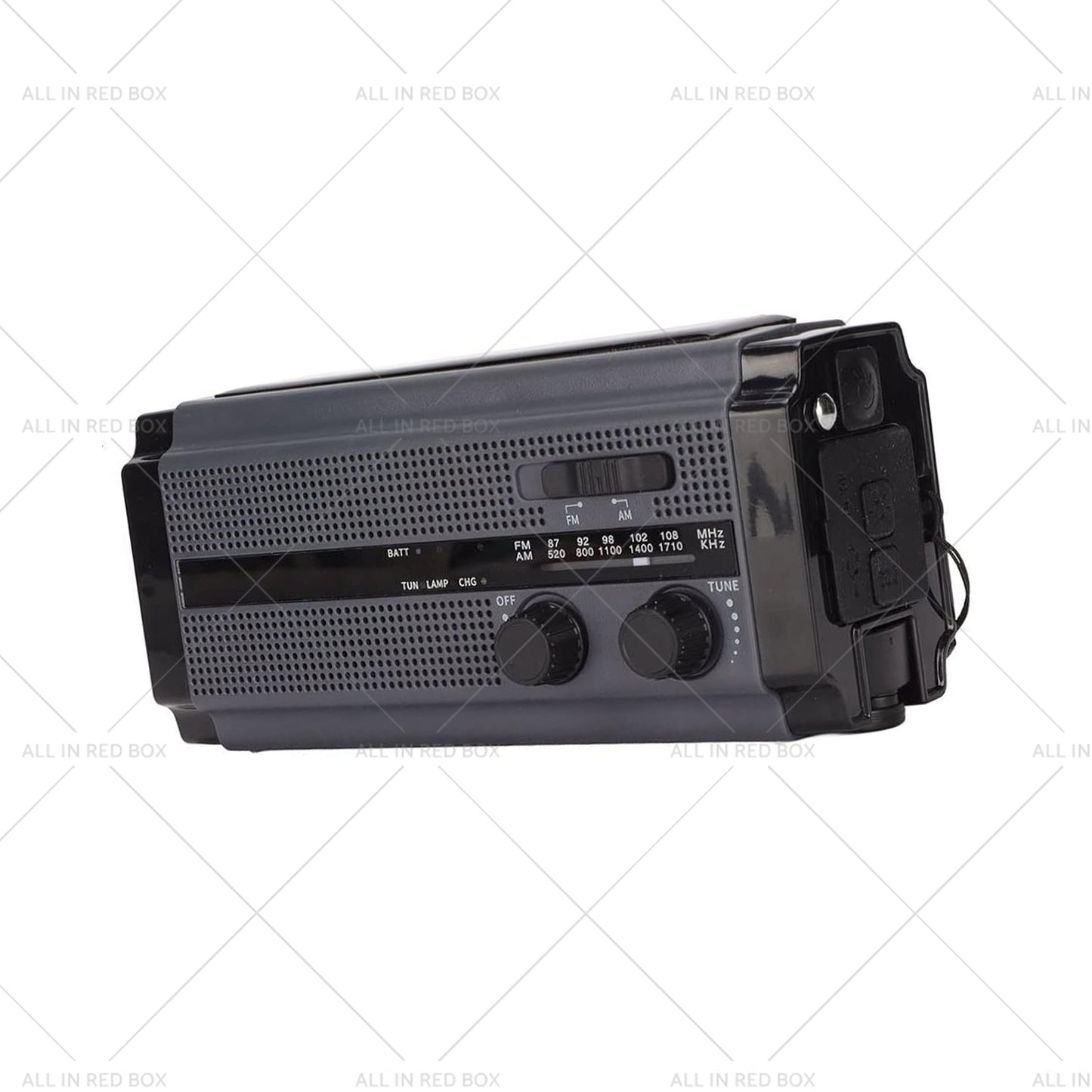 {{ Solar Hand Crank Radio Emergency Weather 5000mAh Power Bank Flash Light Black }} - Buy Car Parts Online at {{ Kaka Auto Parts }}.