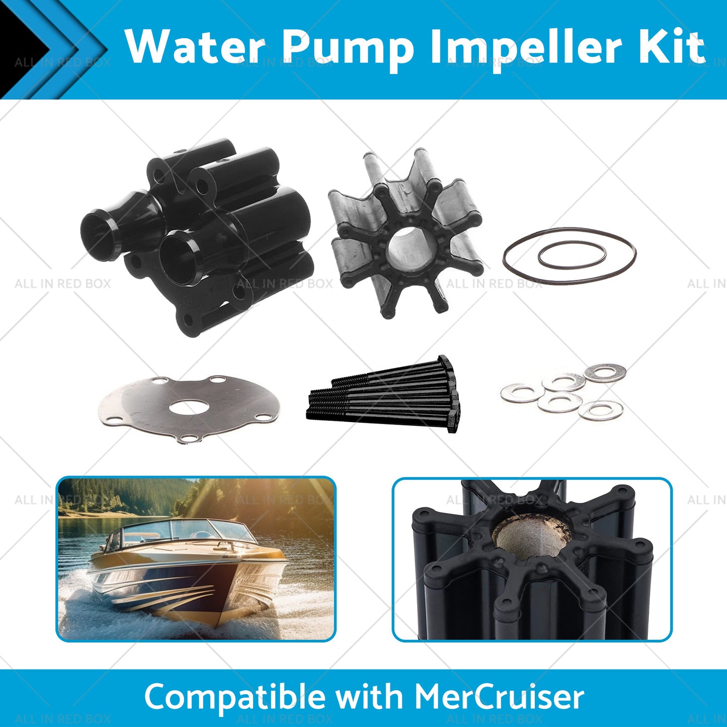 {{ Water Pump Impeller Kit Suitable for 46-807151A14 18-3150 MerCruiser }} - Buy Car Parts Online at {{ Kaka Auto Parts }}.