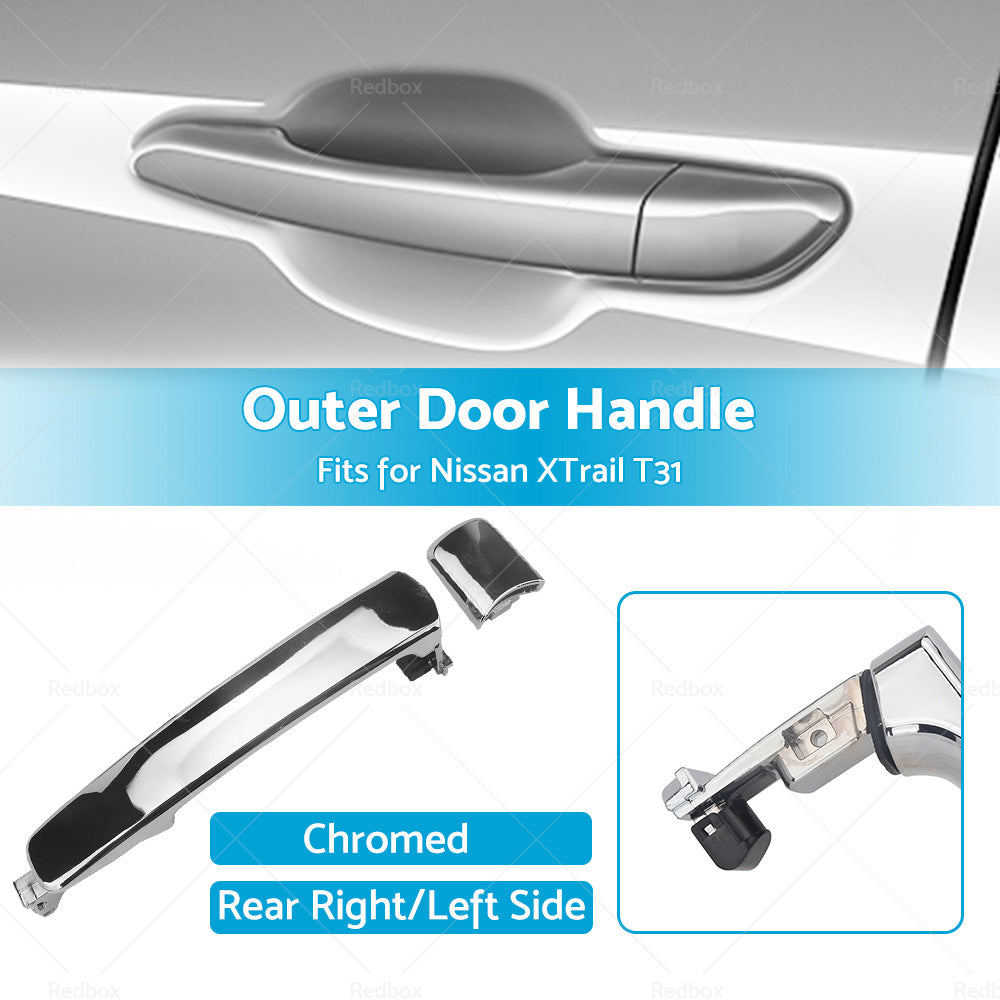 For Nissan XTrail T31 2007-2013 REAR LH Left or RH Right Outer Door Handle Chrome
