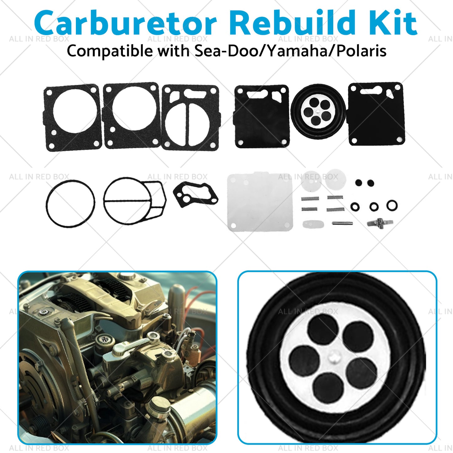 {{ Carburetor Carb Rebuild Repair Jet Kit Suitable Sea-Doo SP SPI SPX HX GS GSI GSX }} - Buy Car Parts Online at {{ Kaka Auto Parts }}.
