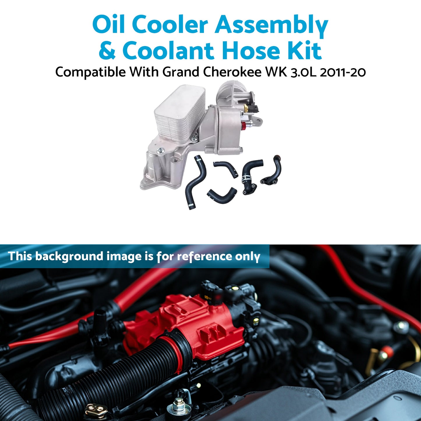 {{ Complete Oil Cooler Assembly Suitable For Jeep WK2 3.0L EcoDiesel 68269916AB }} - Buy Car Parts Online at {{ Kaka Auto Parts }}.