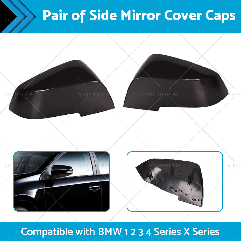 {{ Pair Side Mirror Caps Cover Suitable for BMW F20 F21 F22 F30 Series 1 2 3 4 }} - Buy Car Parts Online at {{ Kaka Auto Parts }}.