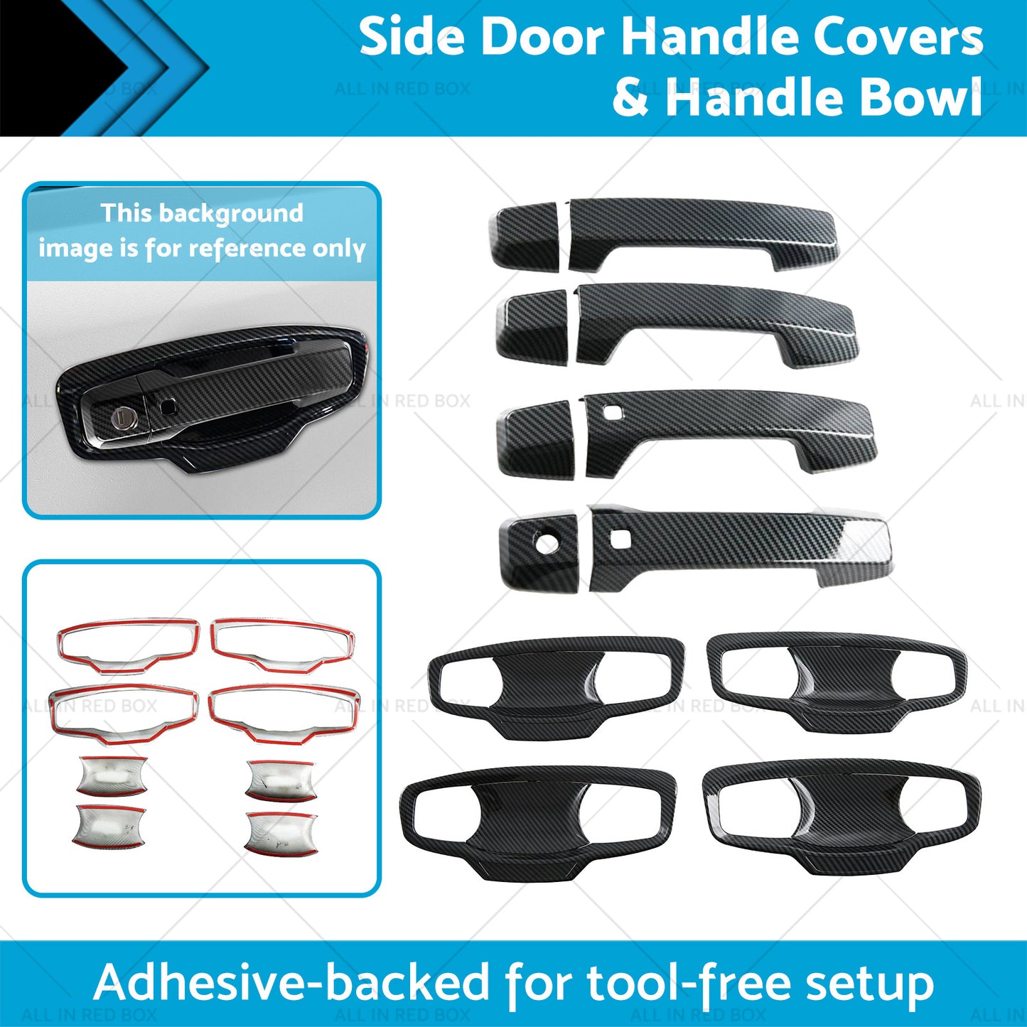 {{ Side Door Handle Covers & Handle Bowl Suitable For Mitsubishi Triton L200 23-25 }} - Buy Car Parts Online at {{ Kaka Auto Parts }}.