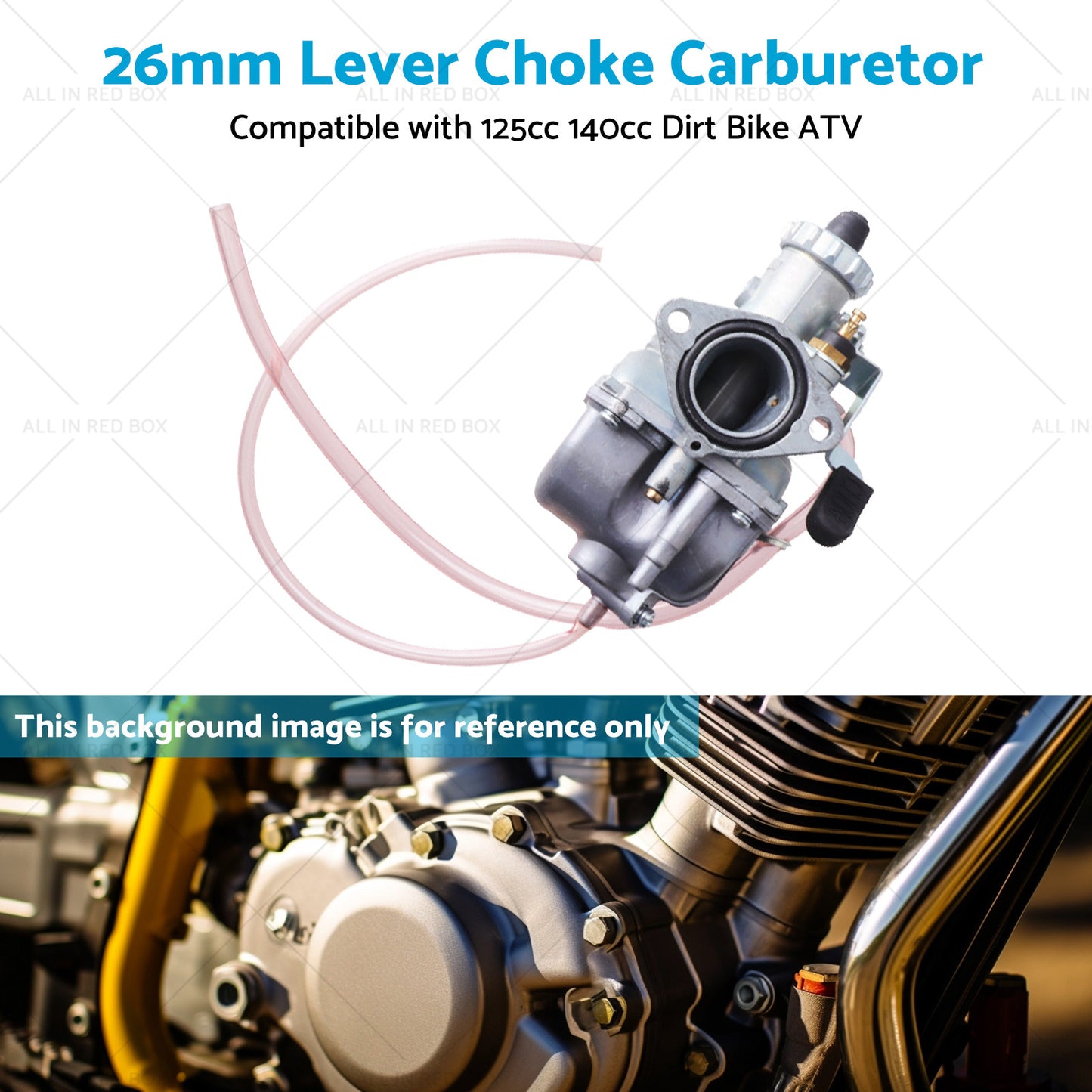 {{ 26mm Lever Choke Carburetor Carby Suitable for 125cc 140cc Dirt Bike ATV }} - Buy Car Parts Online at {{ Kaka Auto Parts }}.