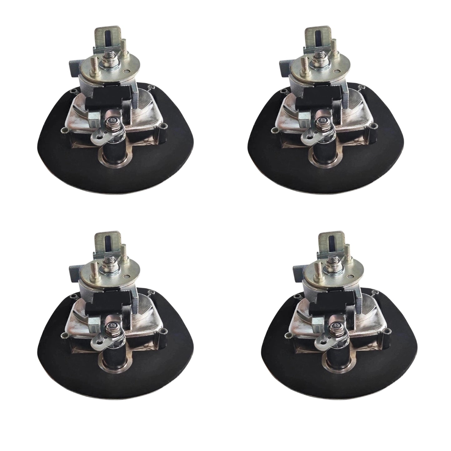 4 Set Chrome Power Operated Recessed Folding Whale Tail T-Lock Handle Toolbox