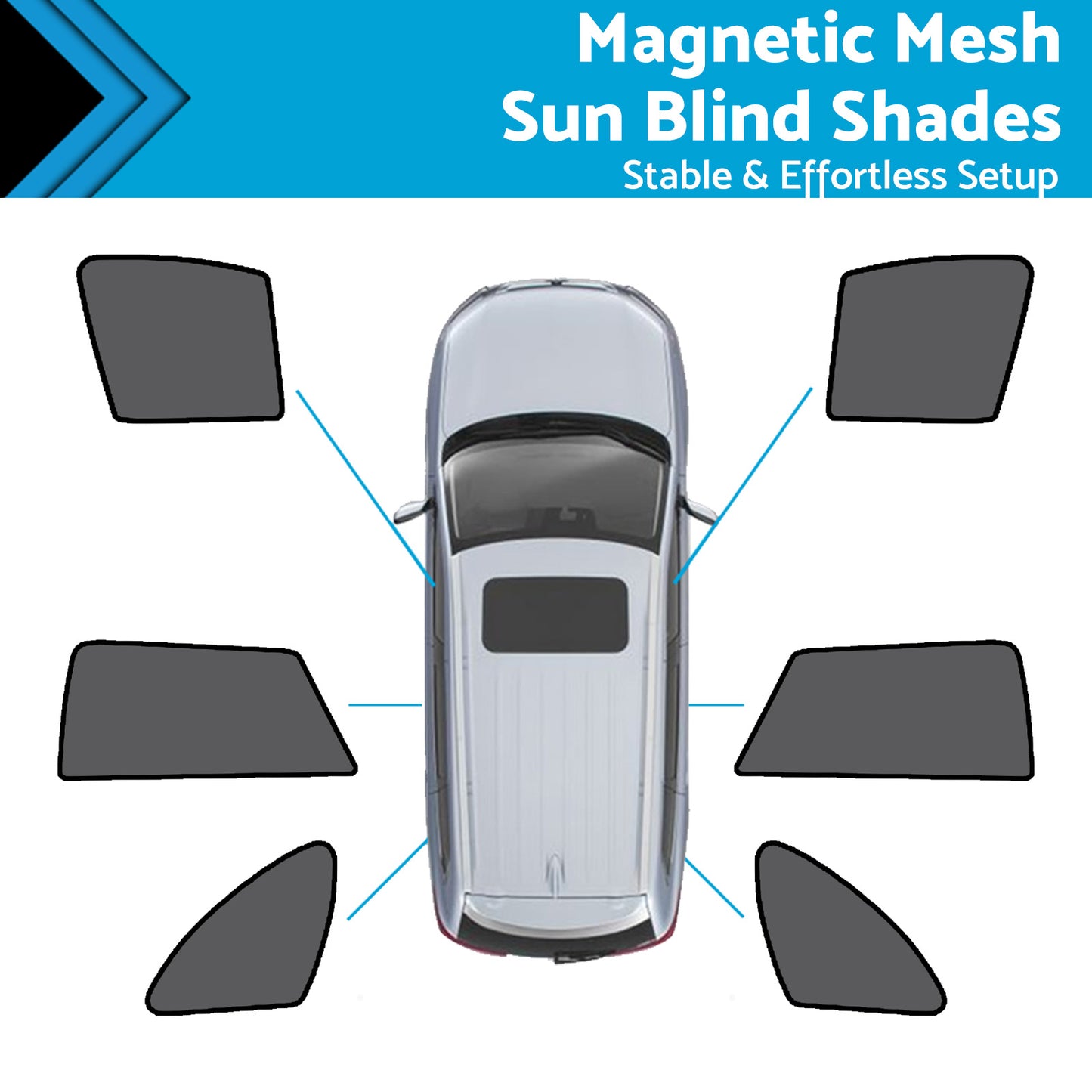 {{ Magnetic Mesh Sun Blind Shade Suitable for Subaru Outback 15-20 On Front / Rear }} - Buy Car Parts Online at {{ Kaka Auto Parts }}.